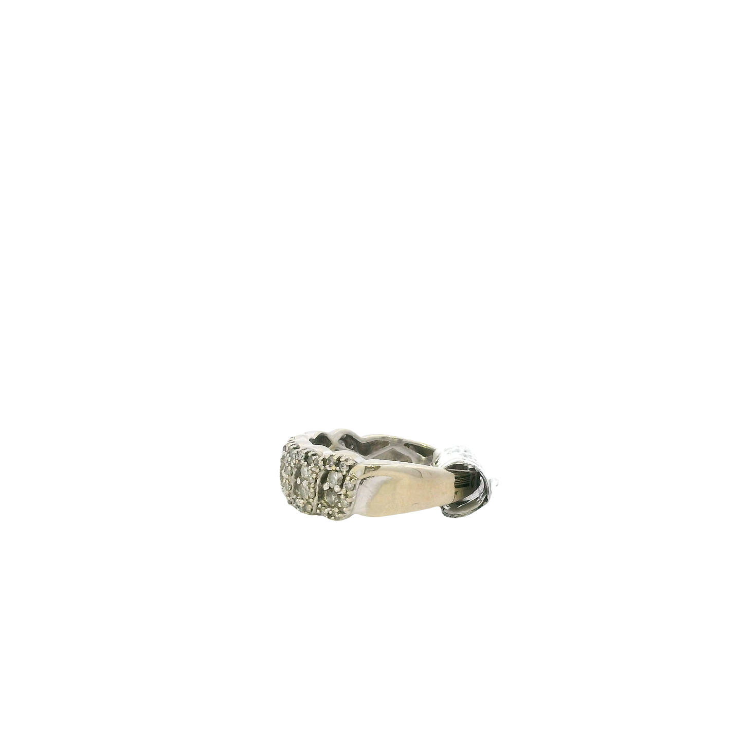 14K White Gold Diamond Women's Ring -0.51ct