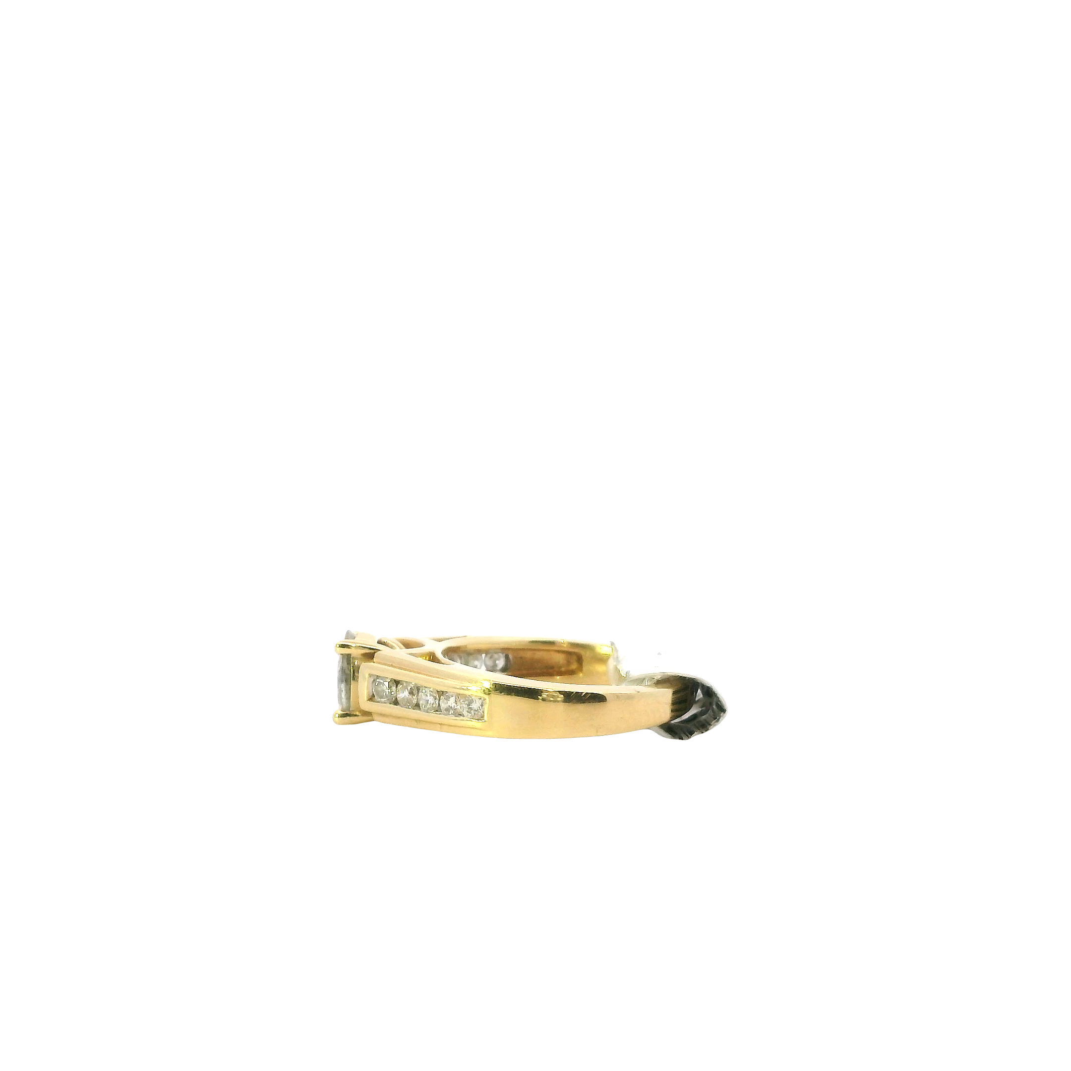 14K Yellow Gold Diamond Ring-0.83ct