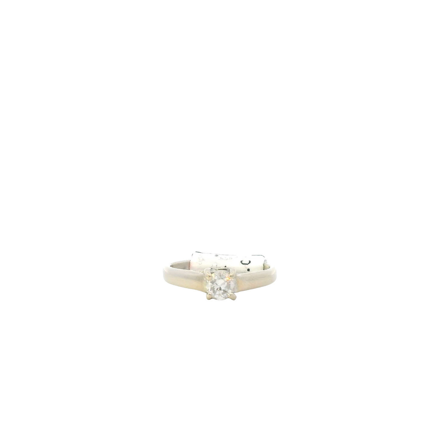 14K White Gold Solitaire Diamond Women's Ring-0.30ct