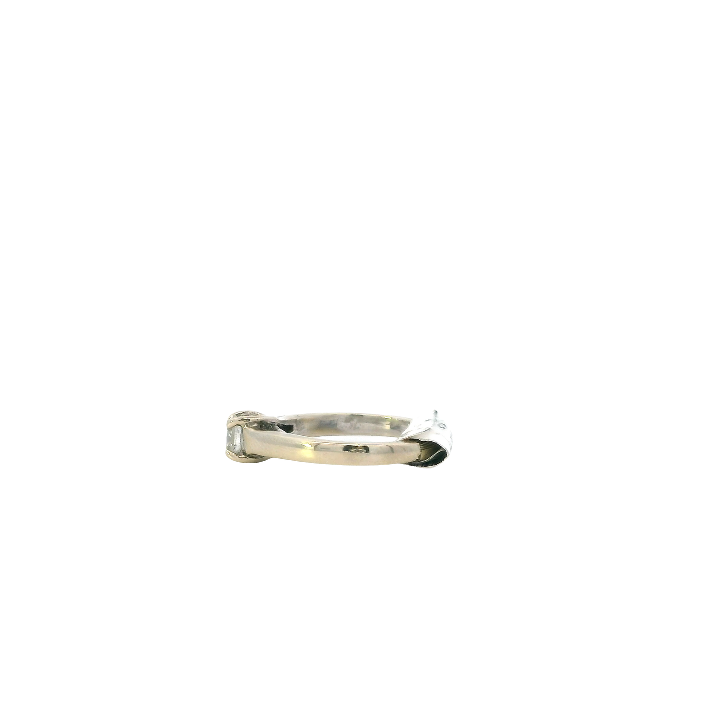 14K White Gold Solitaire Diamond Women's Ring-0.30ct
