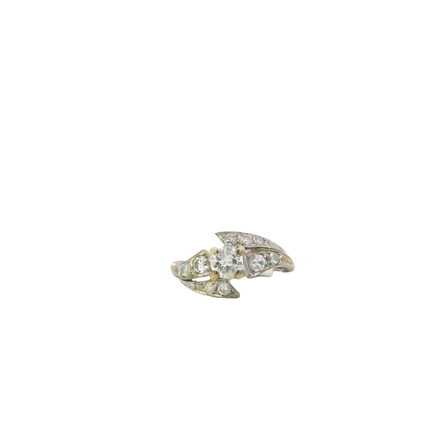 14K White Gold Diamond Women's Ring -0.76ct