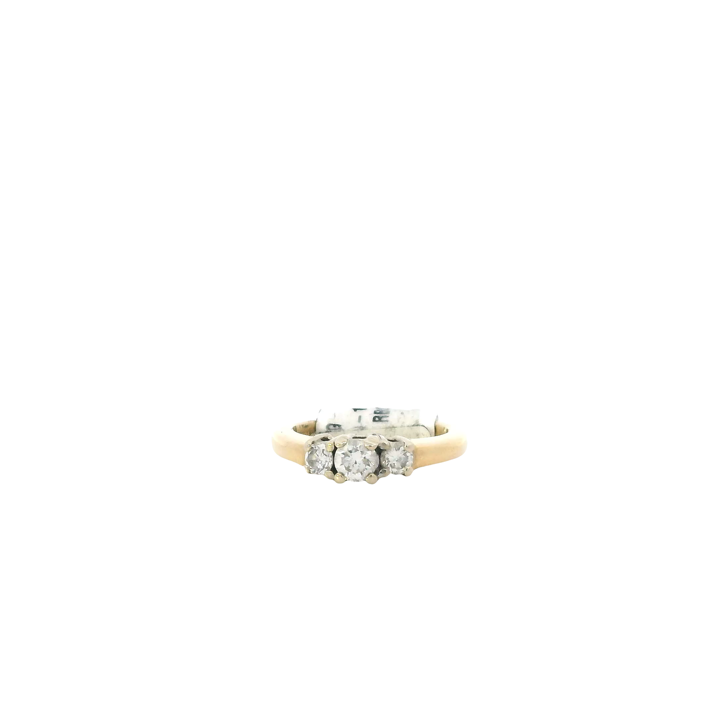 14K Yellow & White Gold Diamond Women's Ring -0.45ct