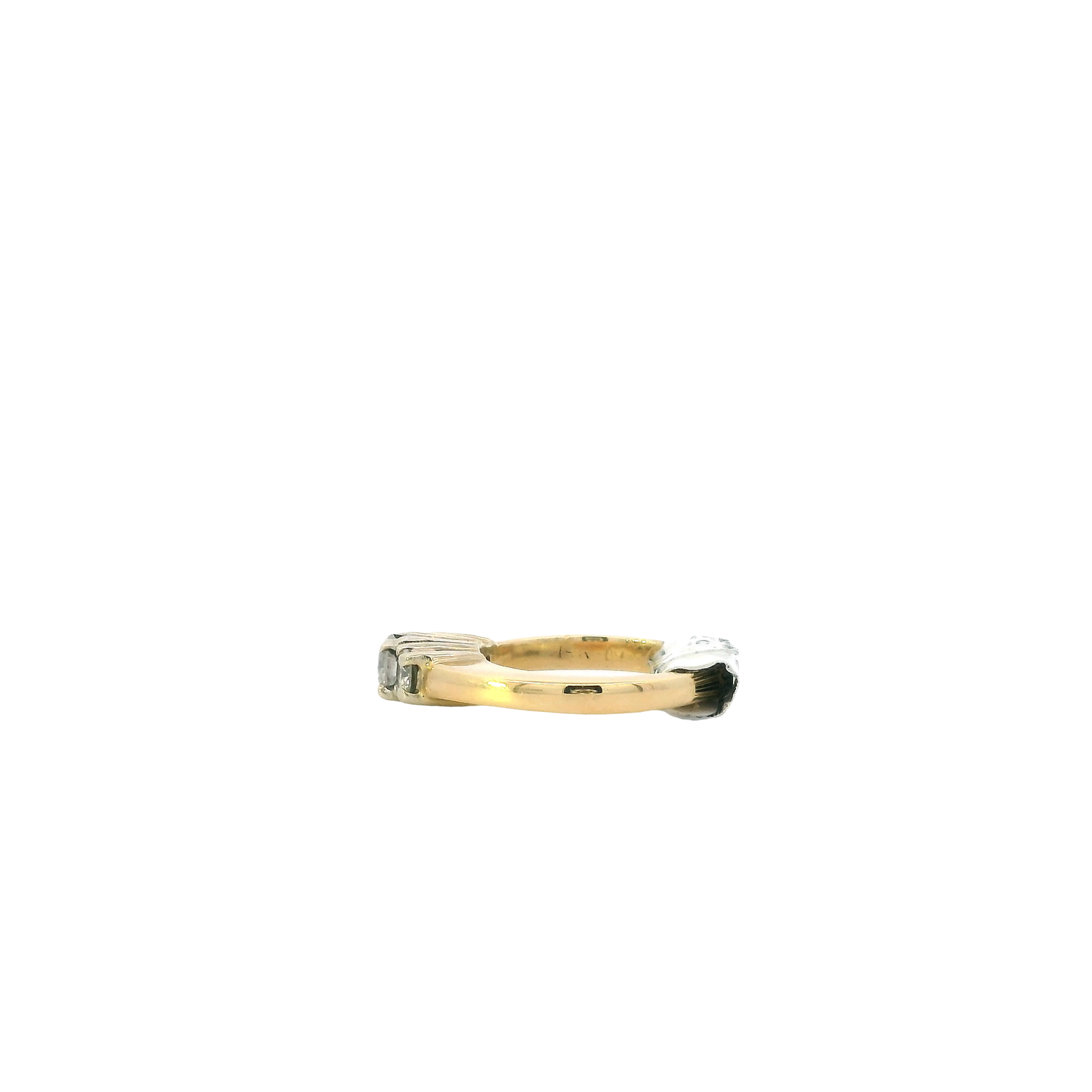 14K Yellow & White Gold Diamond Women's Ring -0.45ct