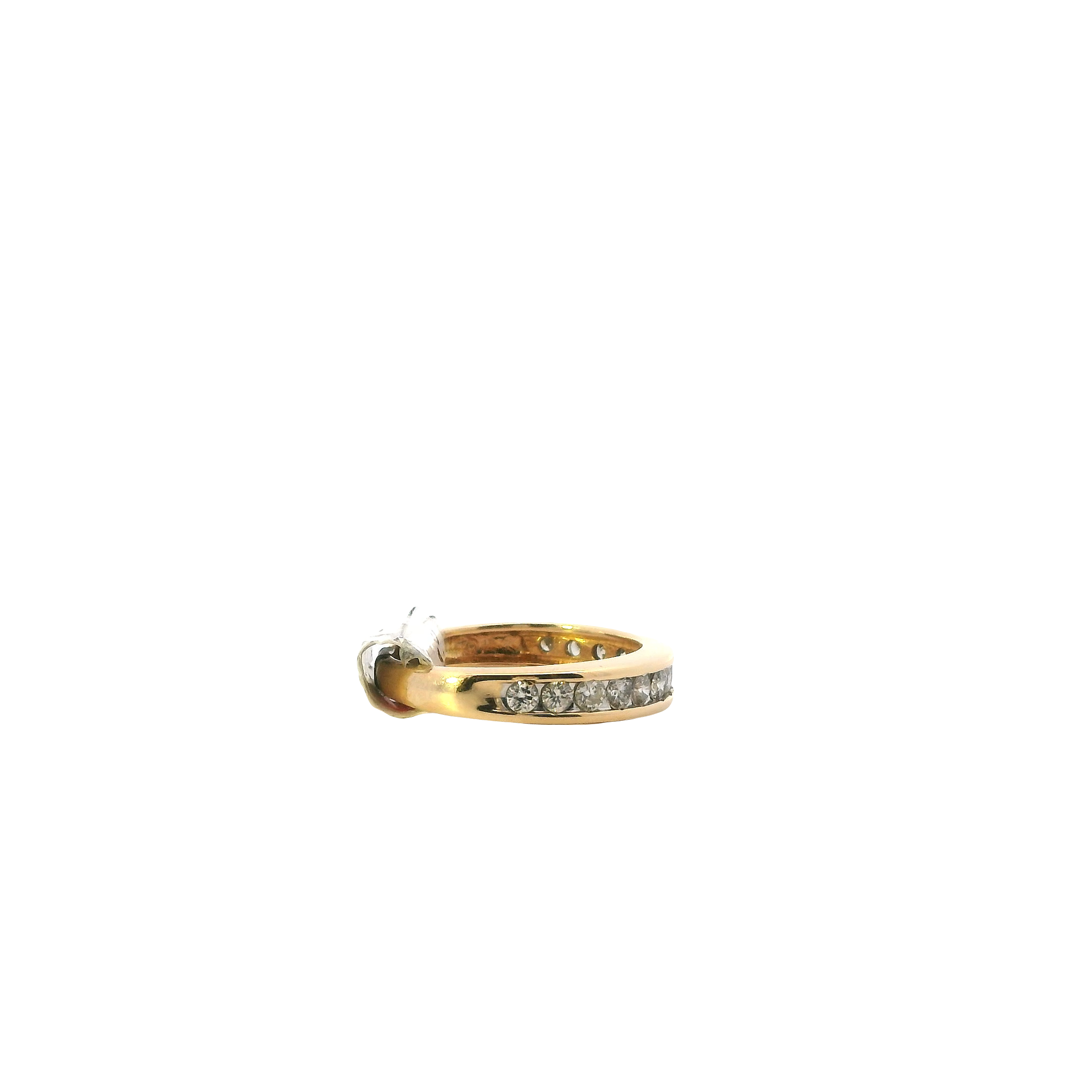 14K Yellow Gold Diamond Women's Ring -0.67ct