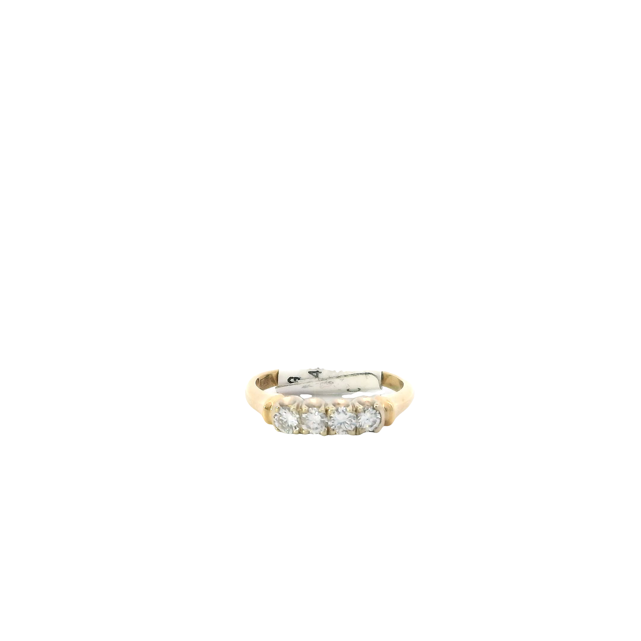 14K Yellow Gold Diamond Women's Ring -0.51ct