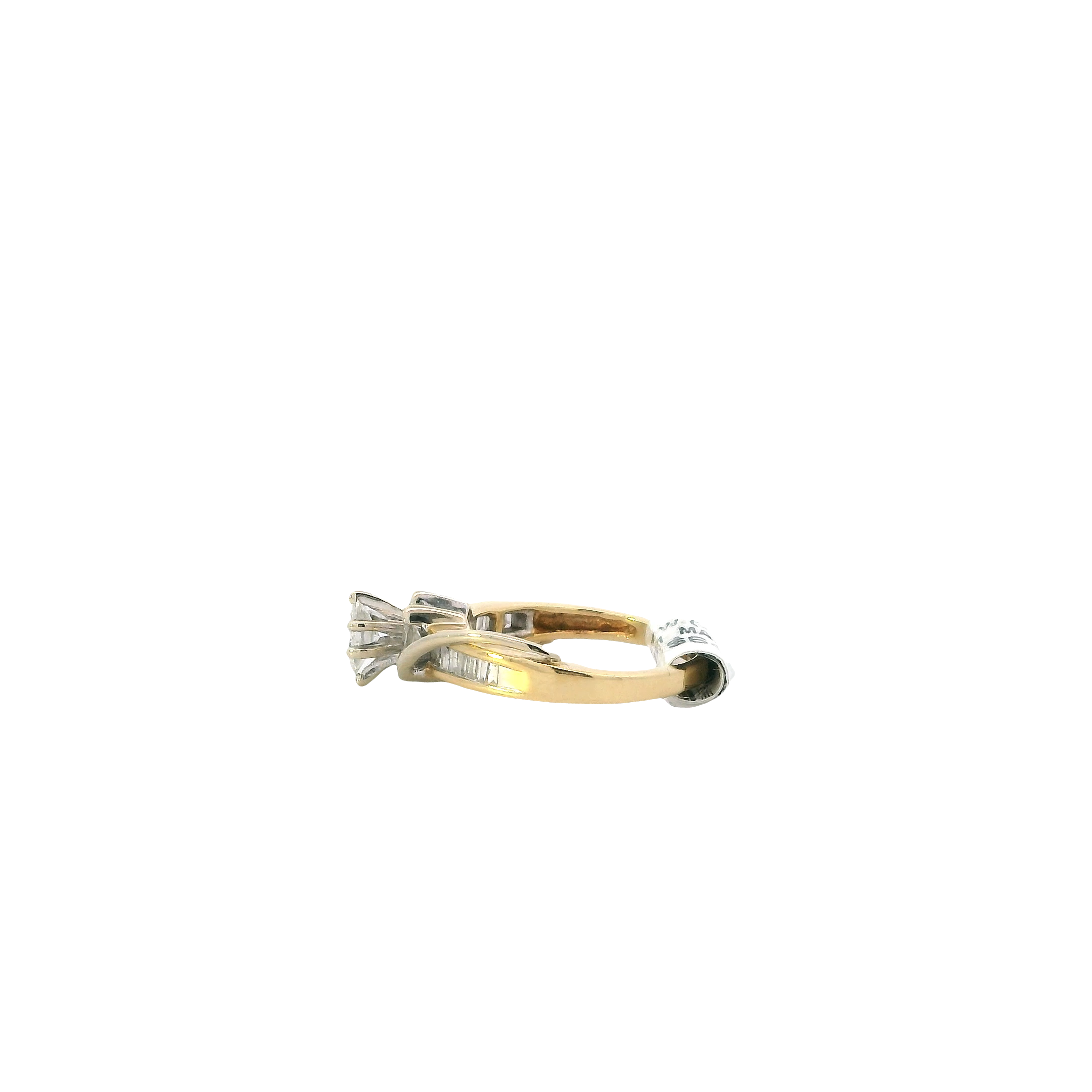 14K Yellow Gold Diamond Women's Ring -0.66ct
