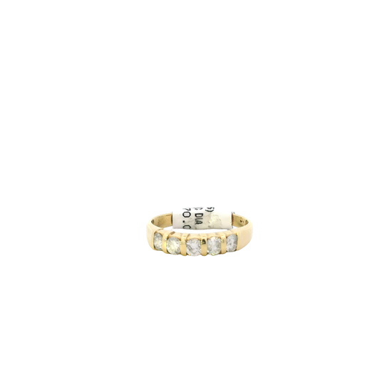 14K Yellow Gold Diamond Women's Ring - 0.85ct