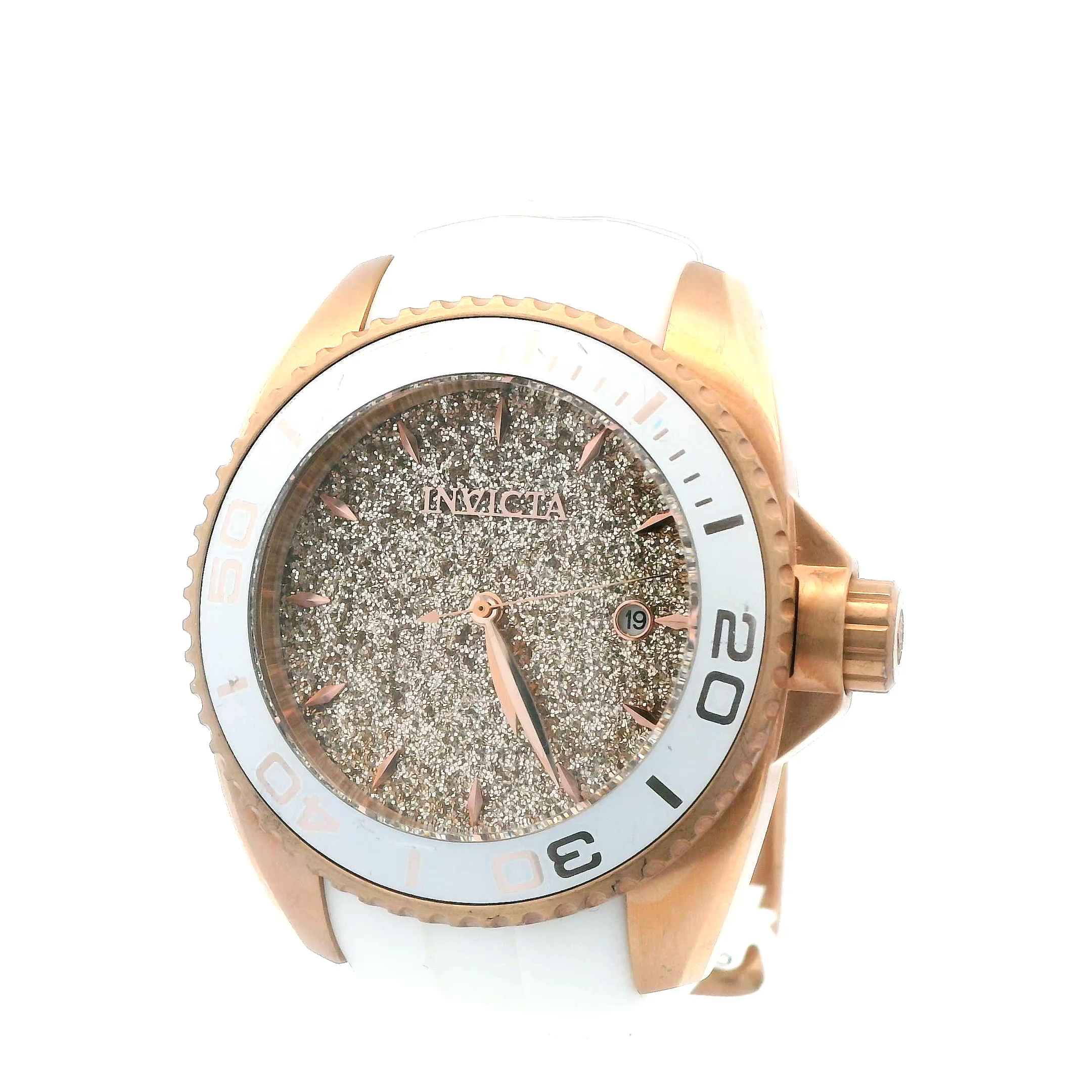 Invicta Glittery Gold Quartz Ladies Watch