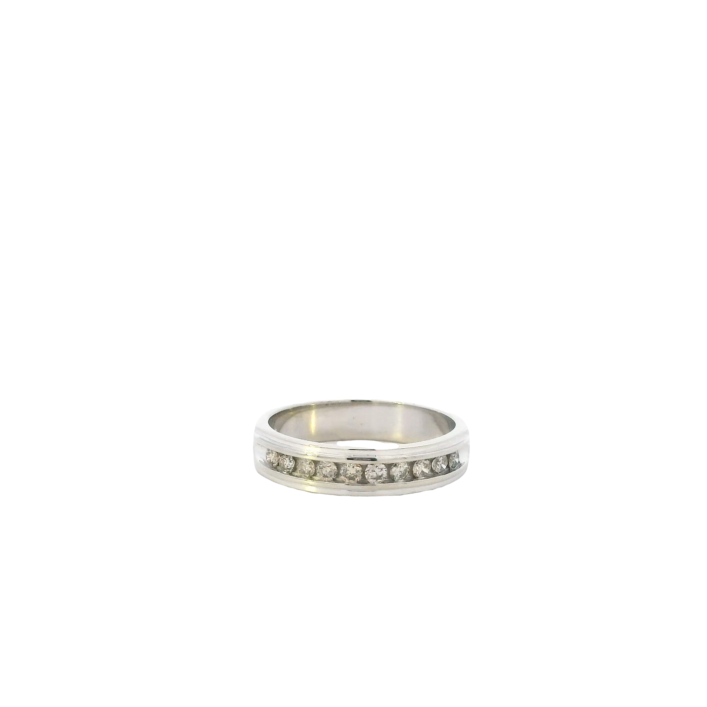 10K White Gold Diamond Men's Ring -0.50ct