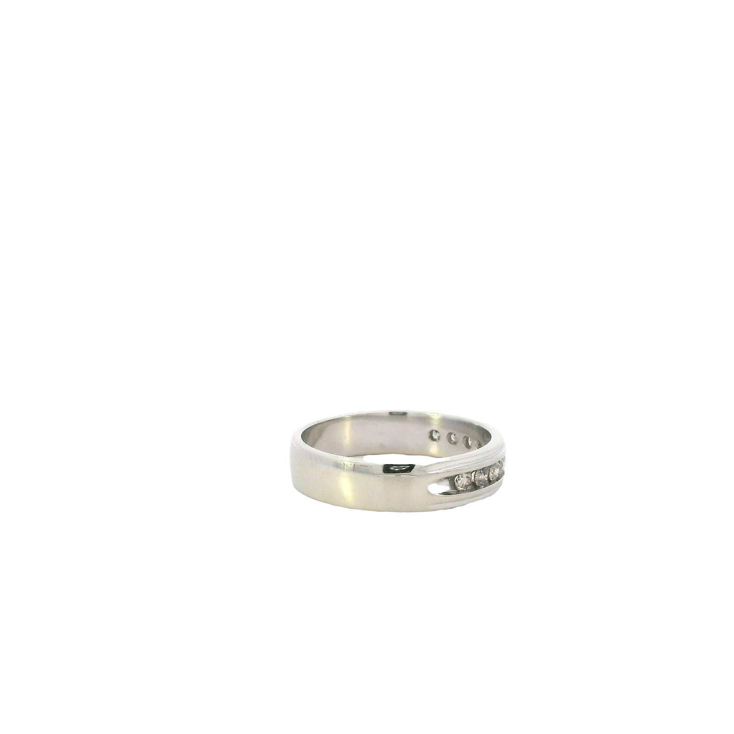 10K White Gold Diamond Men's Ring -0.50ct
