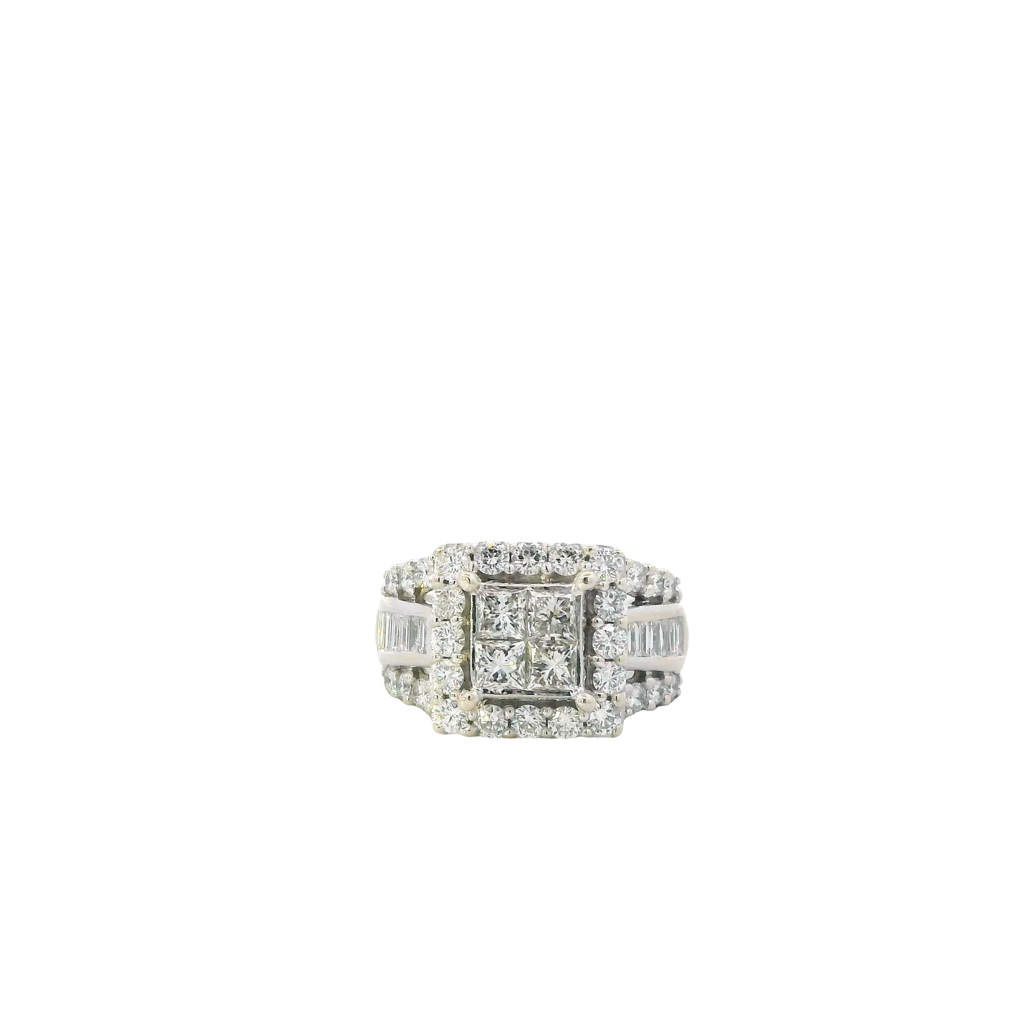 14K White Gold Diamond Women's Ring -2.23ct