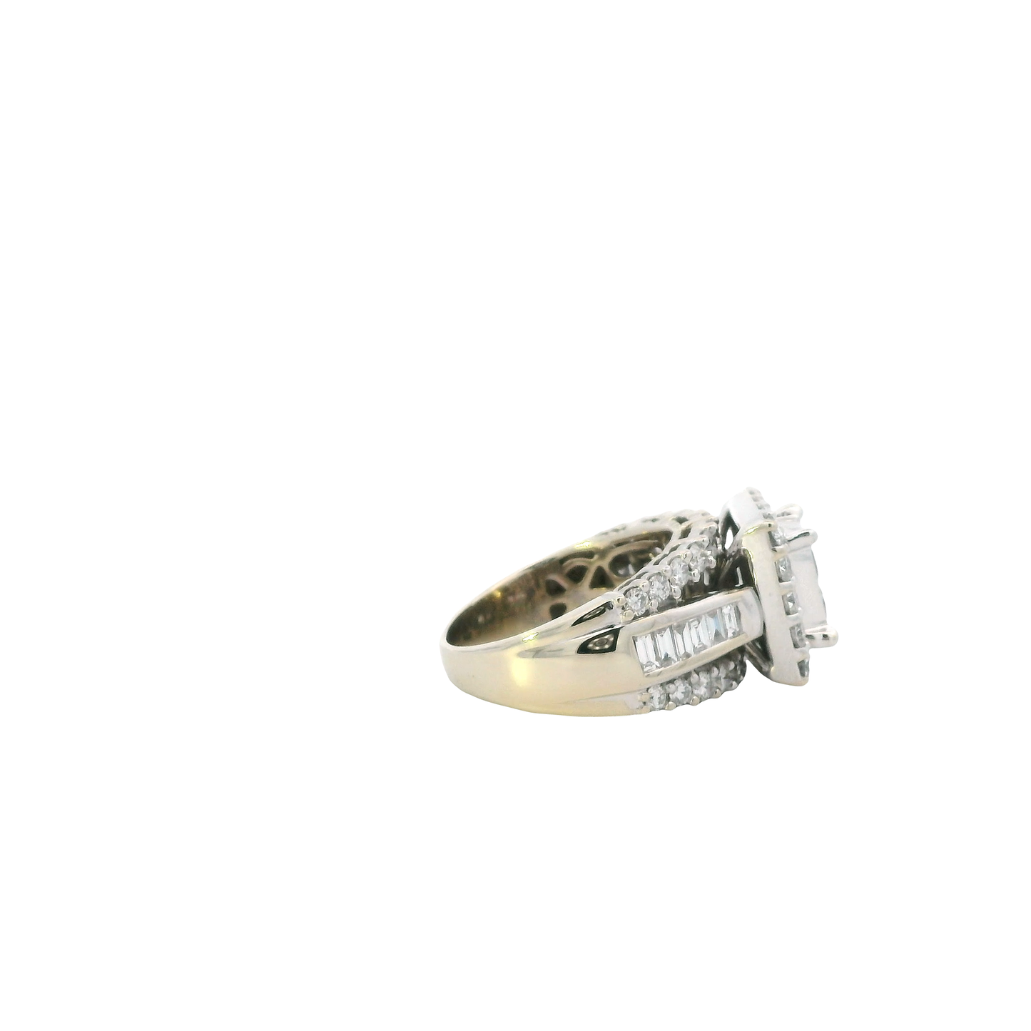 14K White Gold Diamond Women's Ring -2.23ct