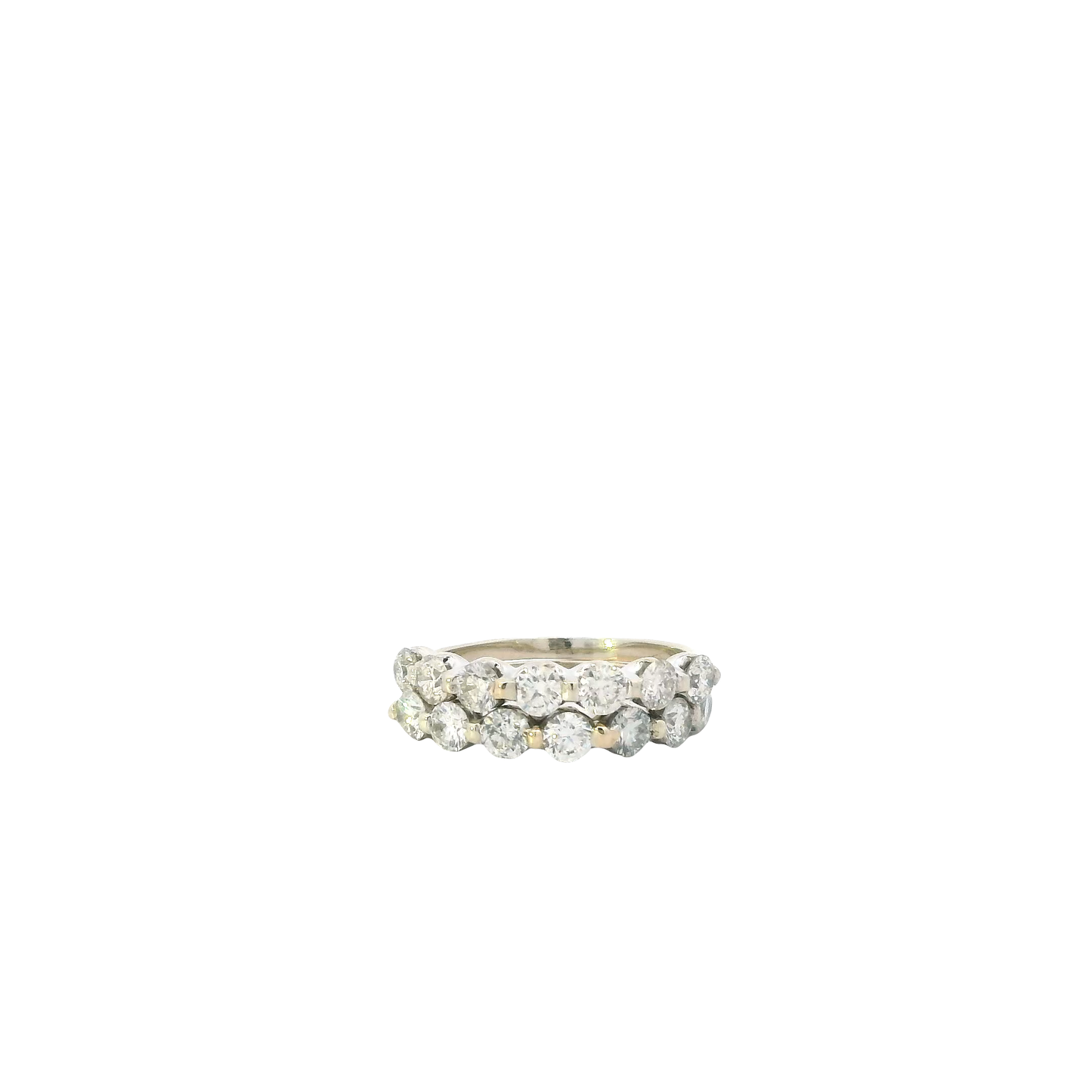 14K White Gold Diamond Matching Bands -2.10ct