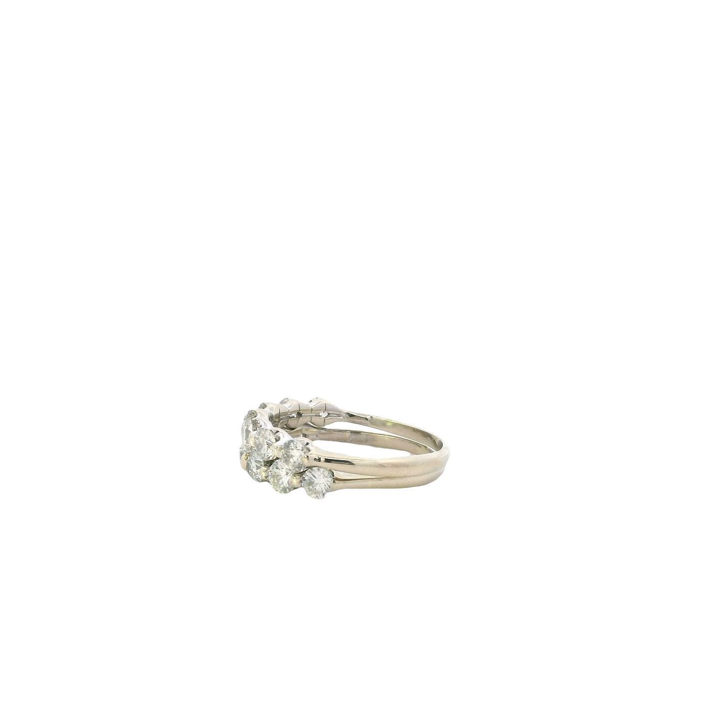 14K White Gold Diamond Matching Bands -2.10ct