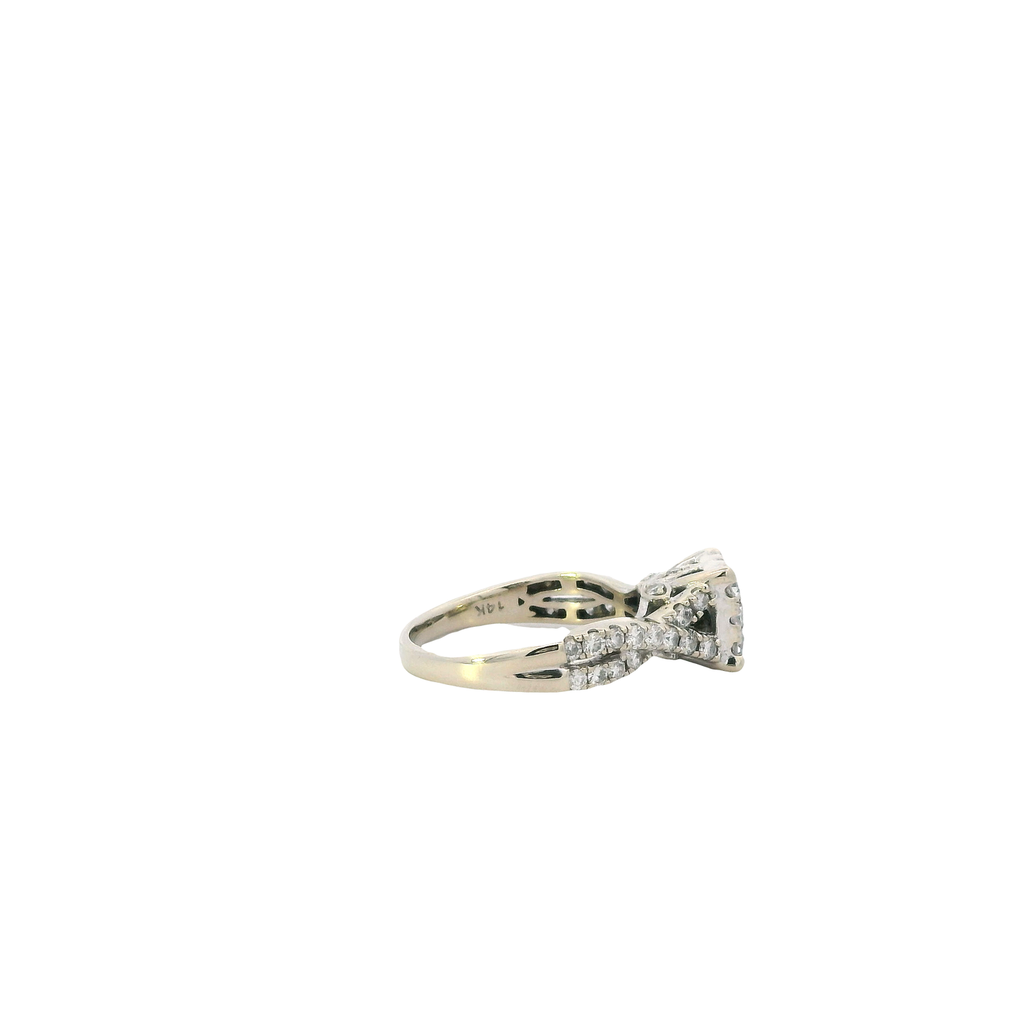 14K White Gold Diamond Women's Ring-1.14ct