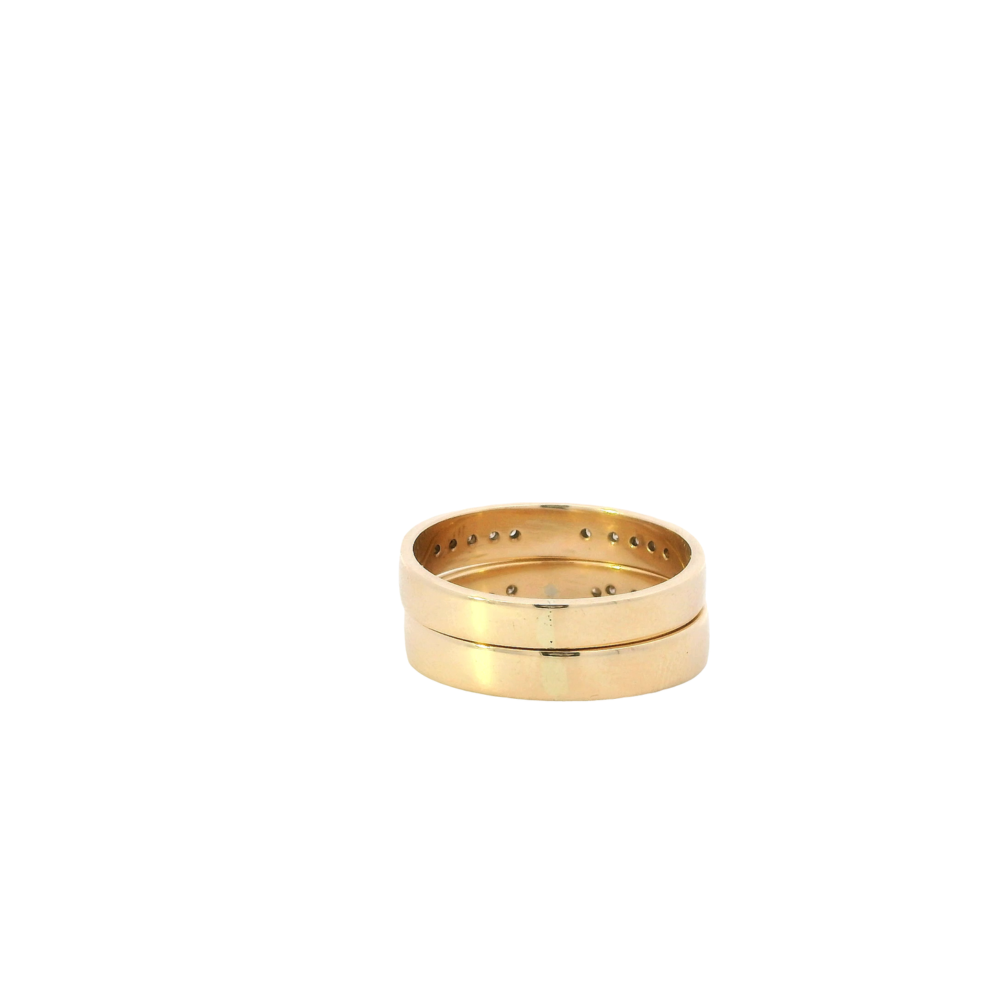 14K Yellow Gold Diamond Engagement & Wedding Ring Set  -0.66ct