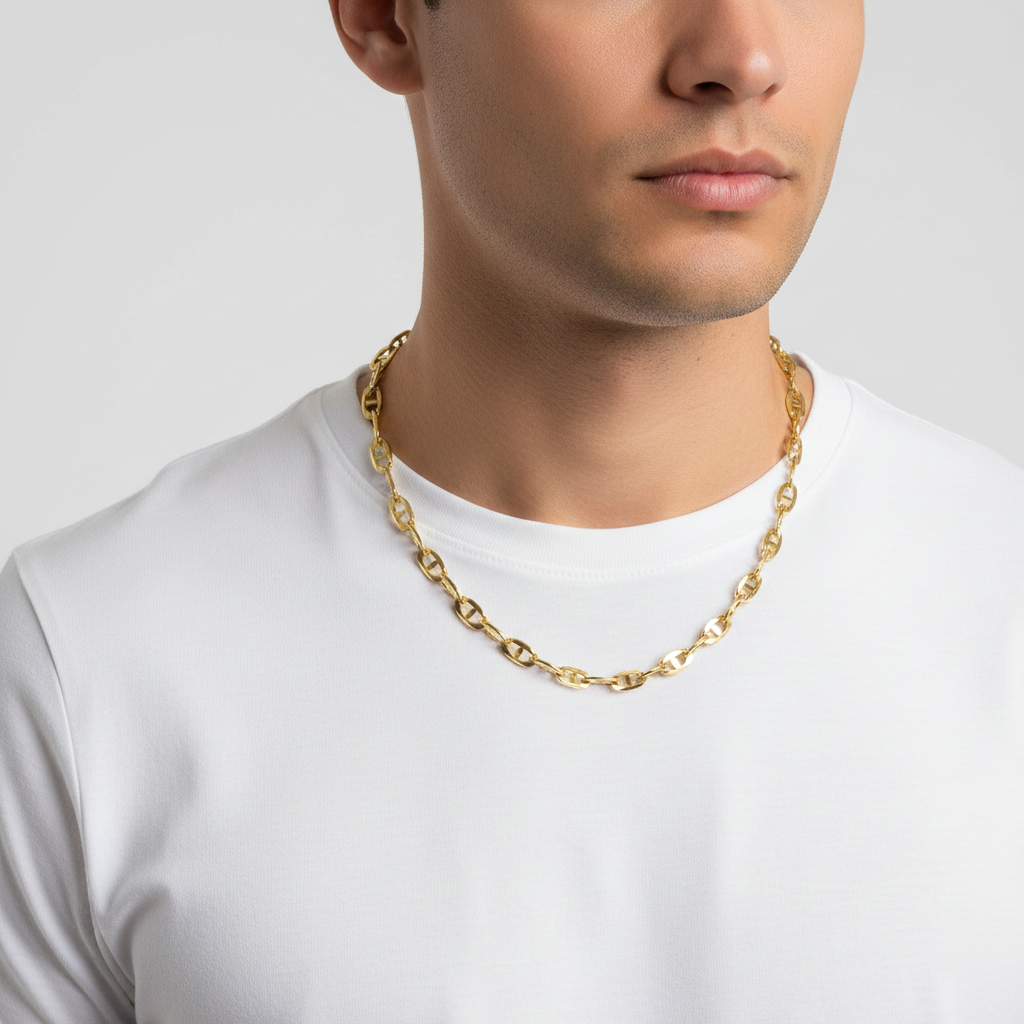 14K Yellow Gold 21" Mariner Chain