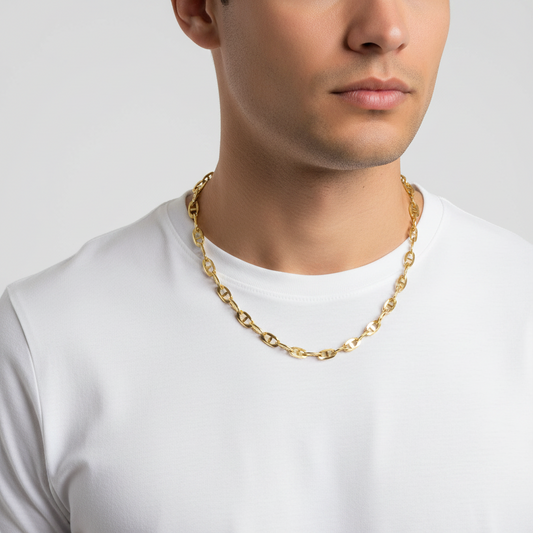 14K Yellow Gold 21" Mariner Chain