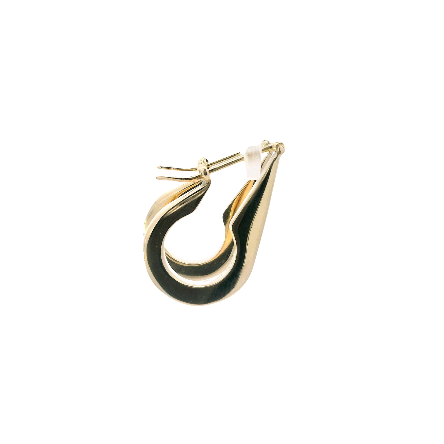 14K Yellow Gold Diamond Oblong Hoop Earrings -0.15ct