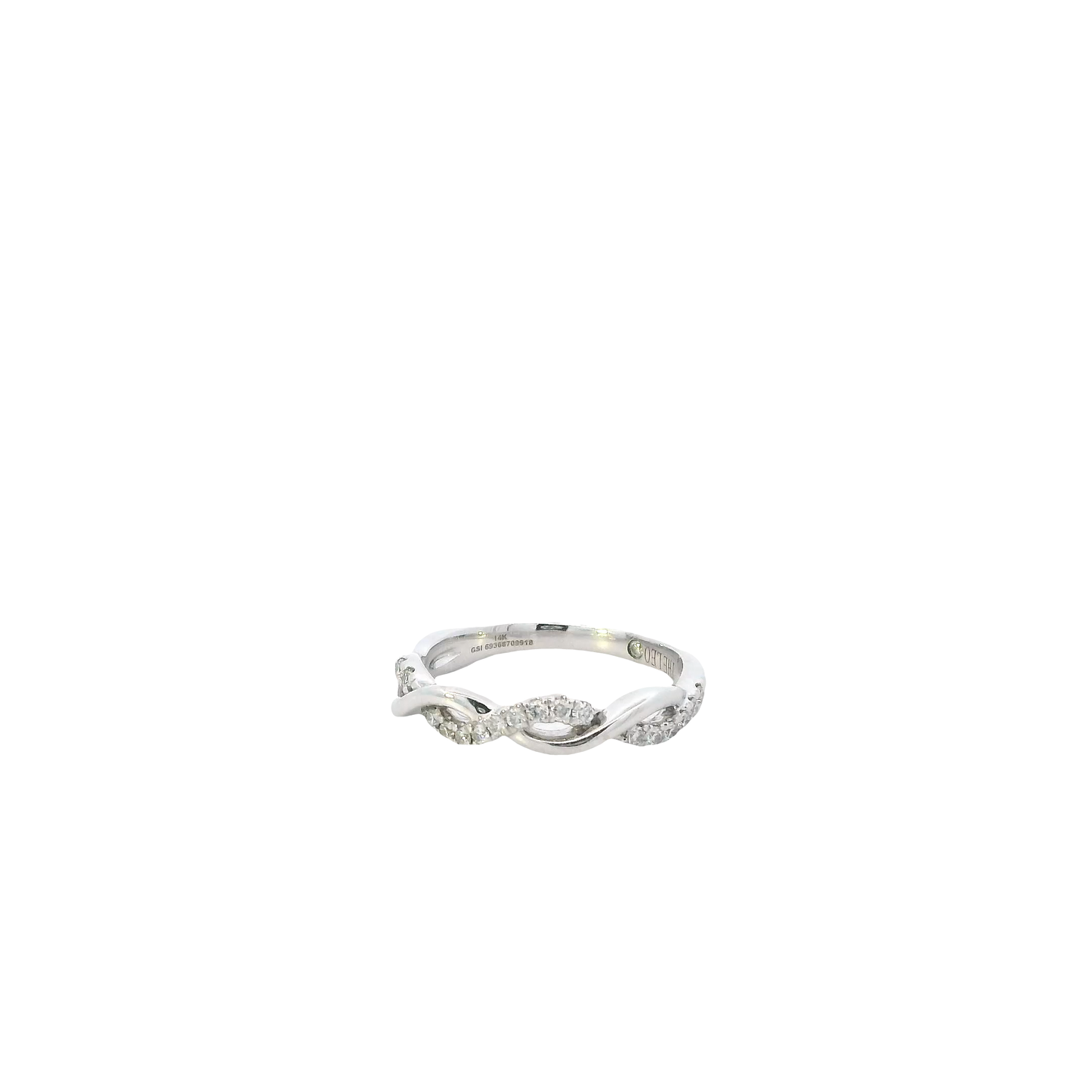 14K White Gold Natural "Leo" Diamond Women's Ring -0.21ct