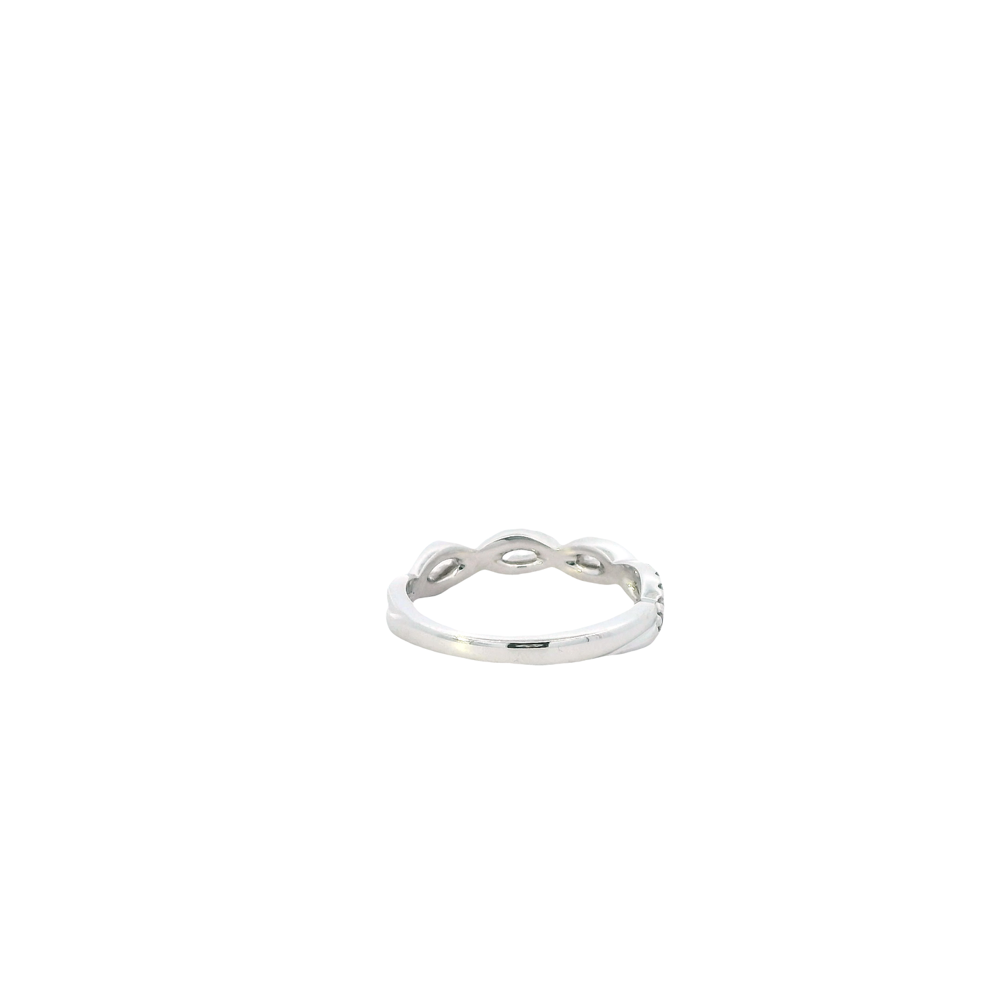 14K White Gold Natural "Leo" Diamond Women's Ring -0.21ct