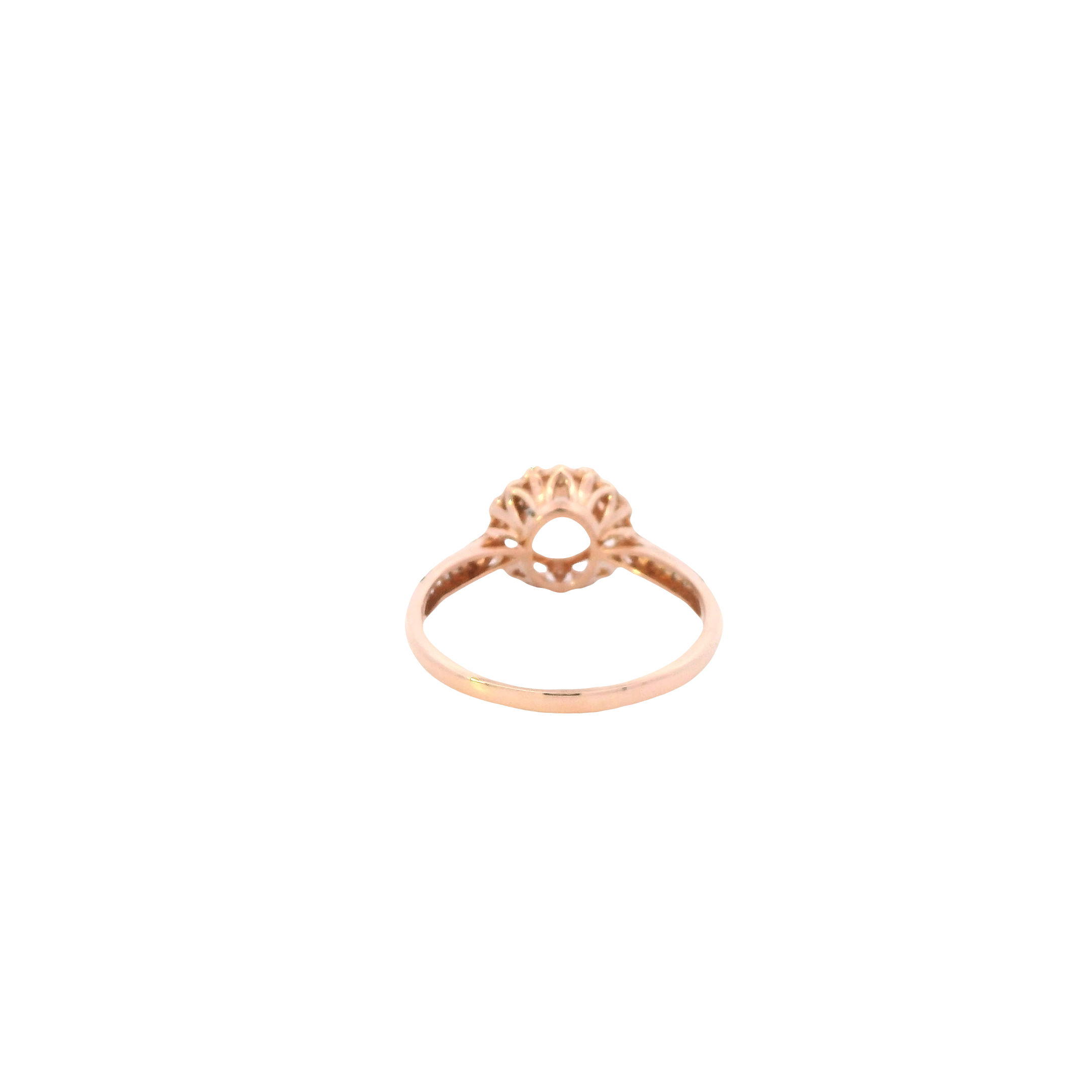 14K Rose Gold Morganite & Diamond Ring