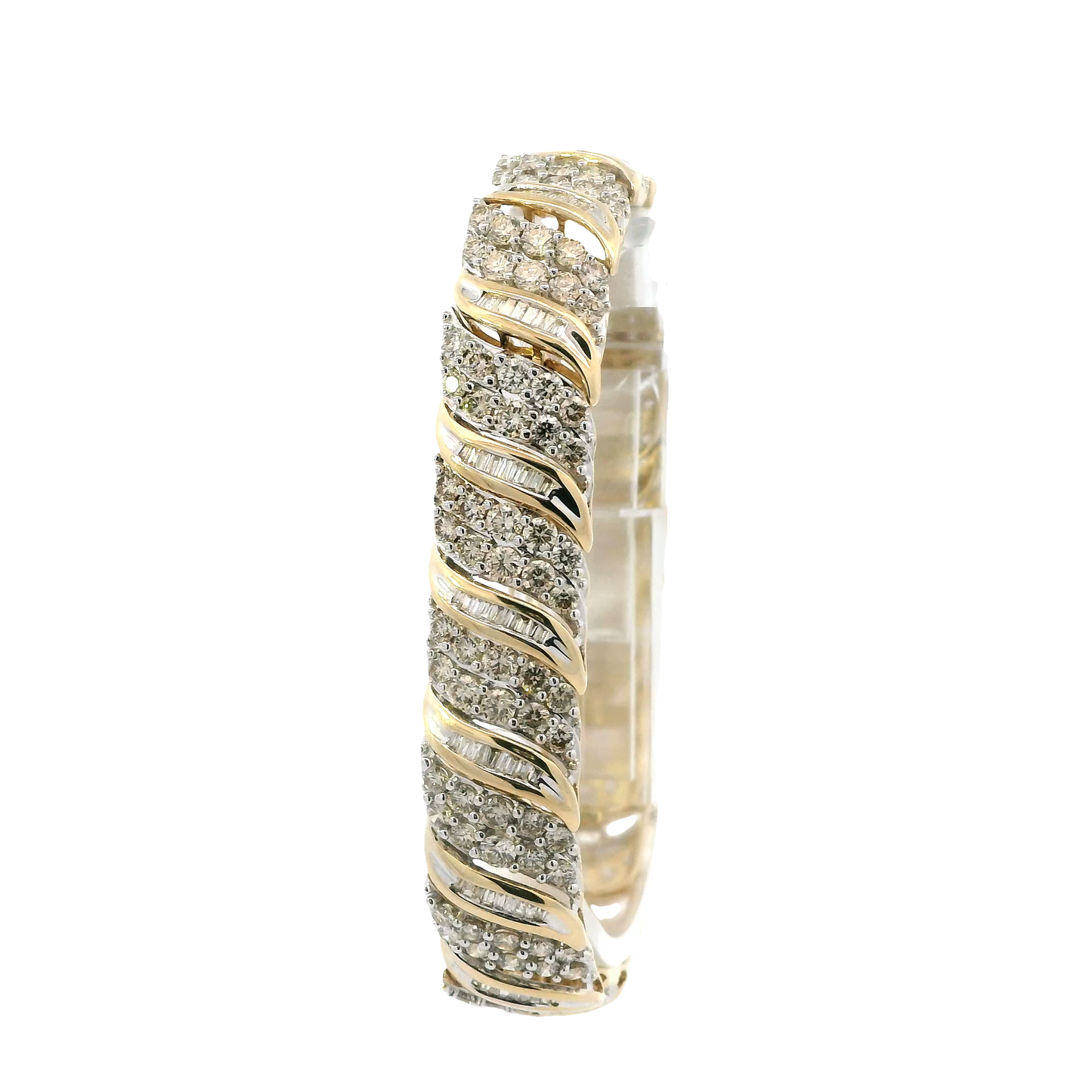 10K Yellow Gold Diamond Bracelet -7.56ct