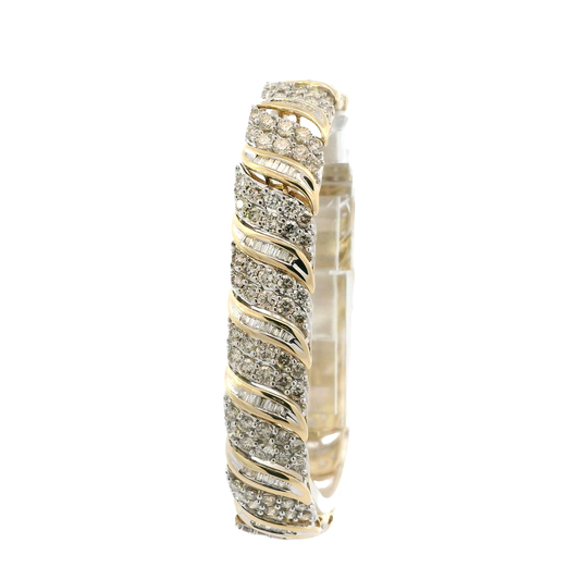 10K Yellow Gold Diamond Bracelet -7.56ct