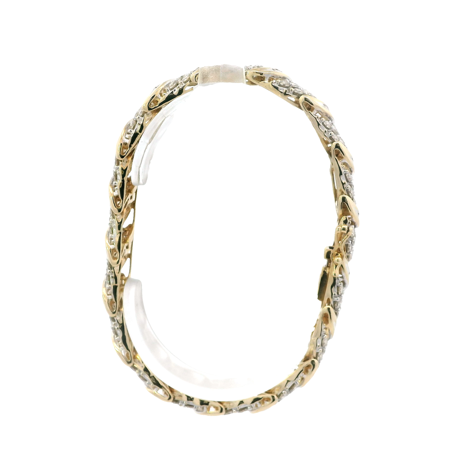 10K Yellow Gold Diamond Bracelet -7.56ct