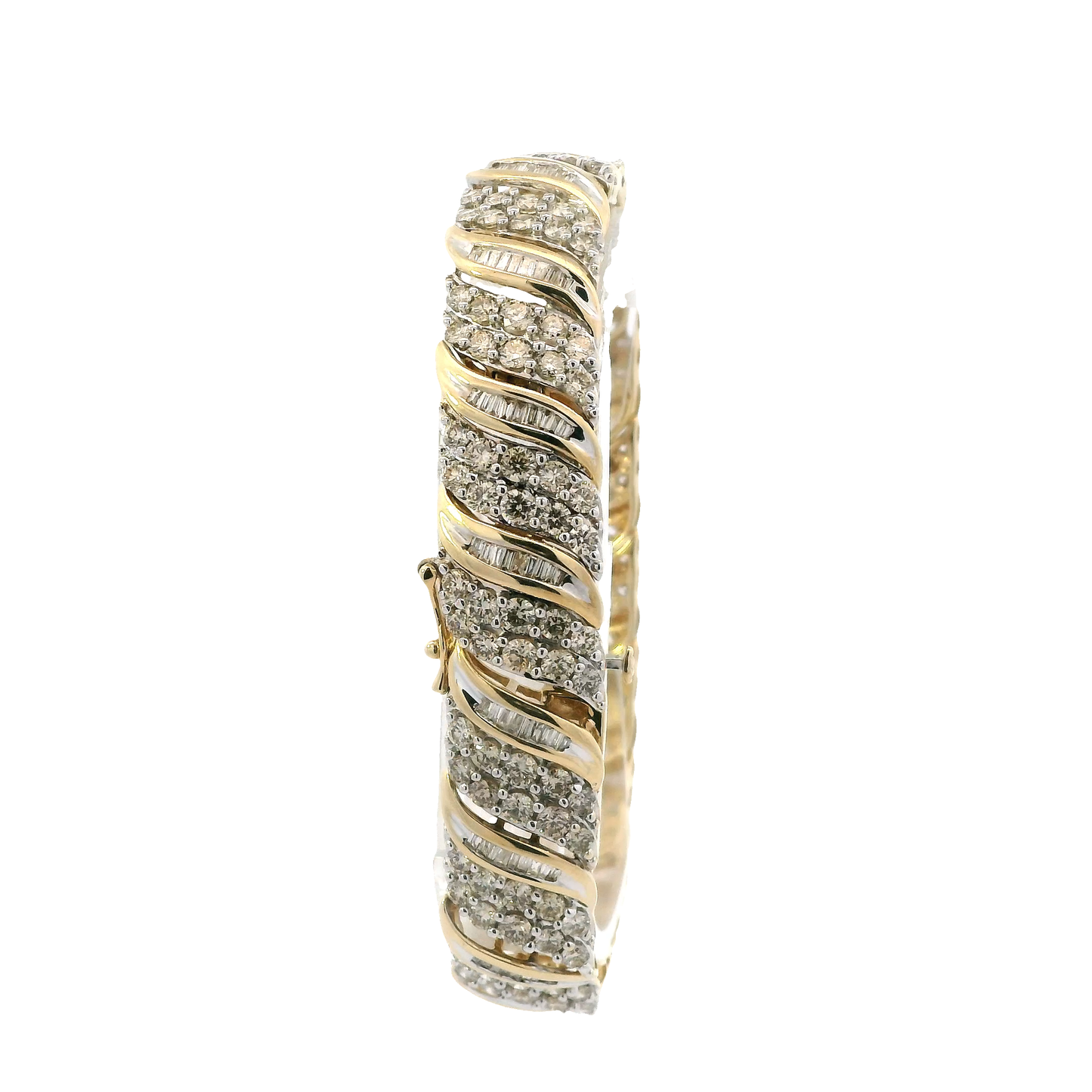 10K Yellow Gold Diamond Bracelet -7.56ct