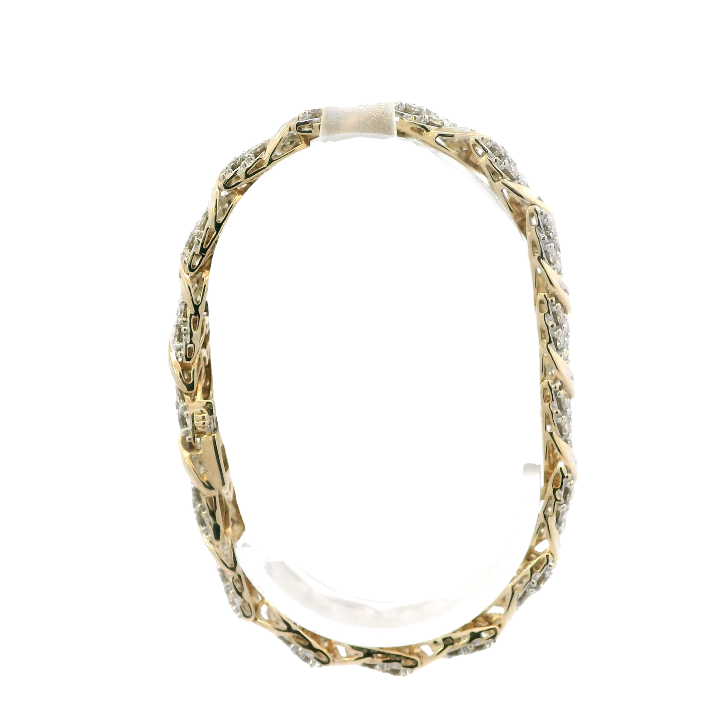 10K Yellow Gold Diamond Bracelet -7.56ct