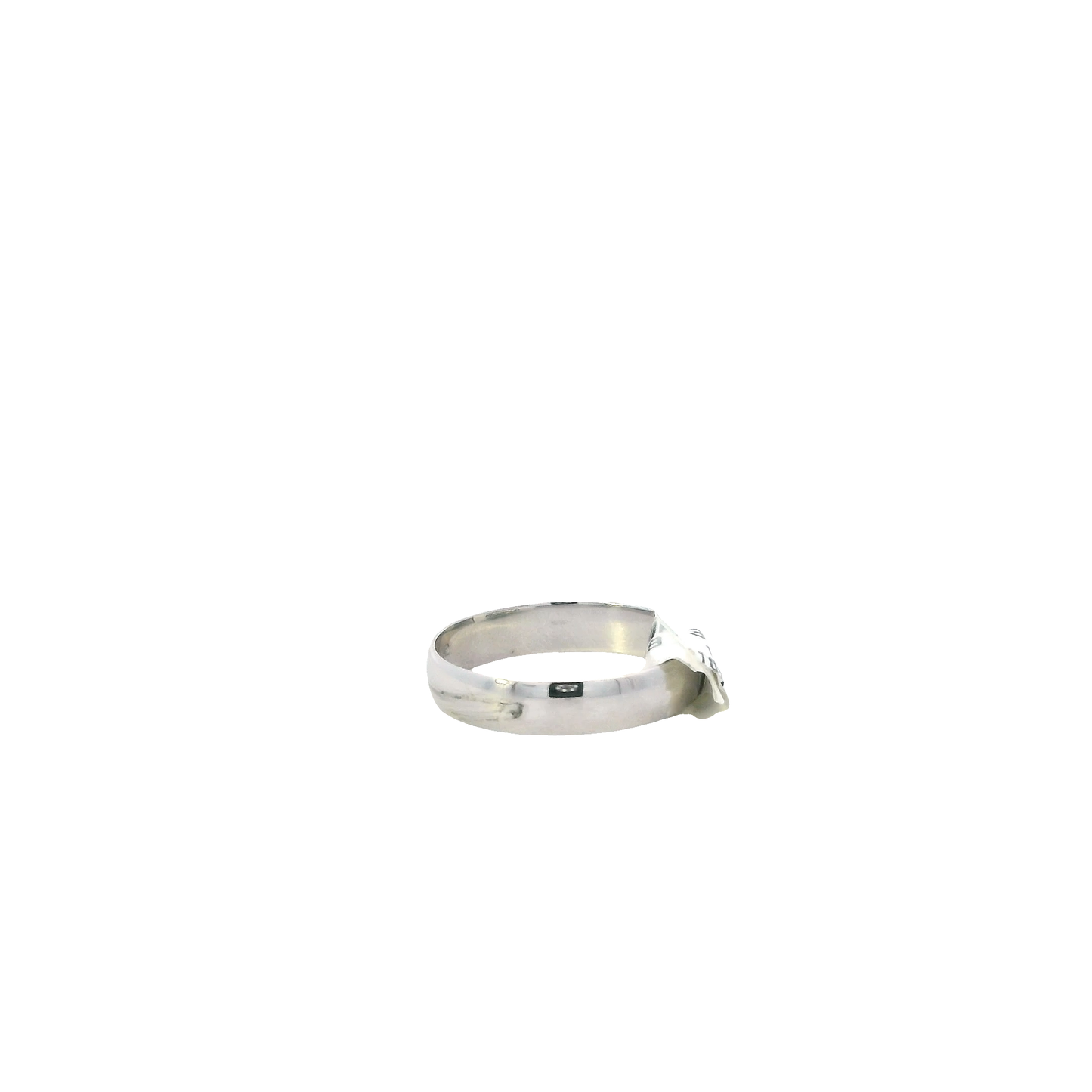 10K White Gold Plain 4MM Band