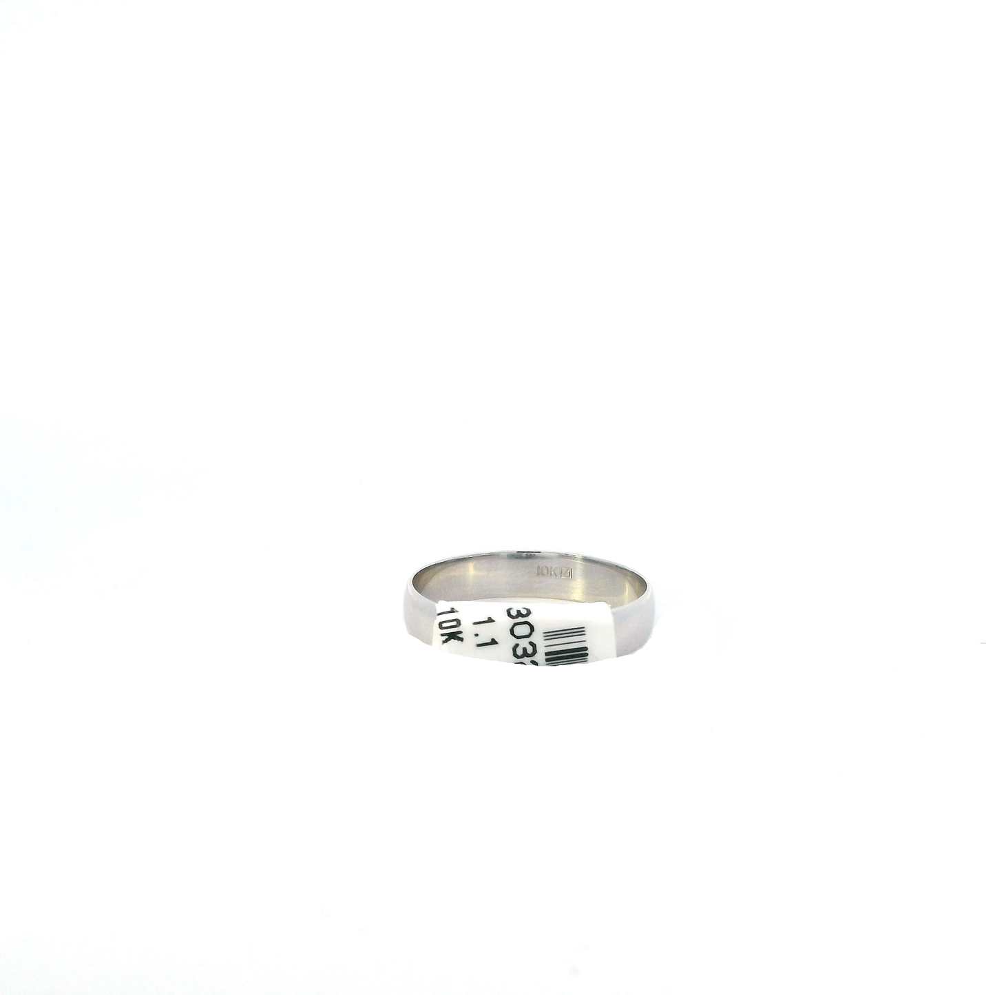 10K White Gold Plain 4MM Band