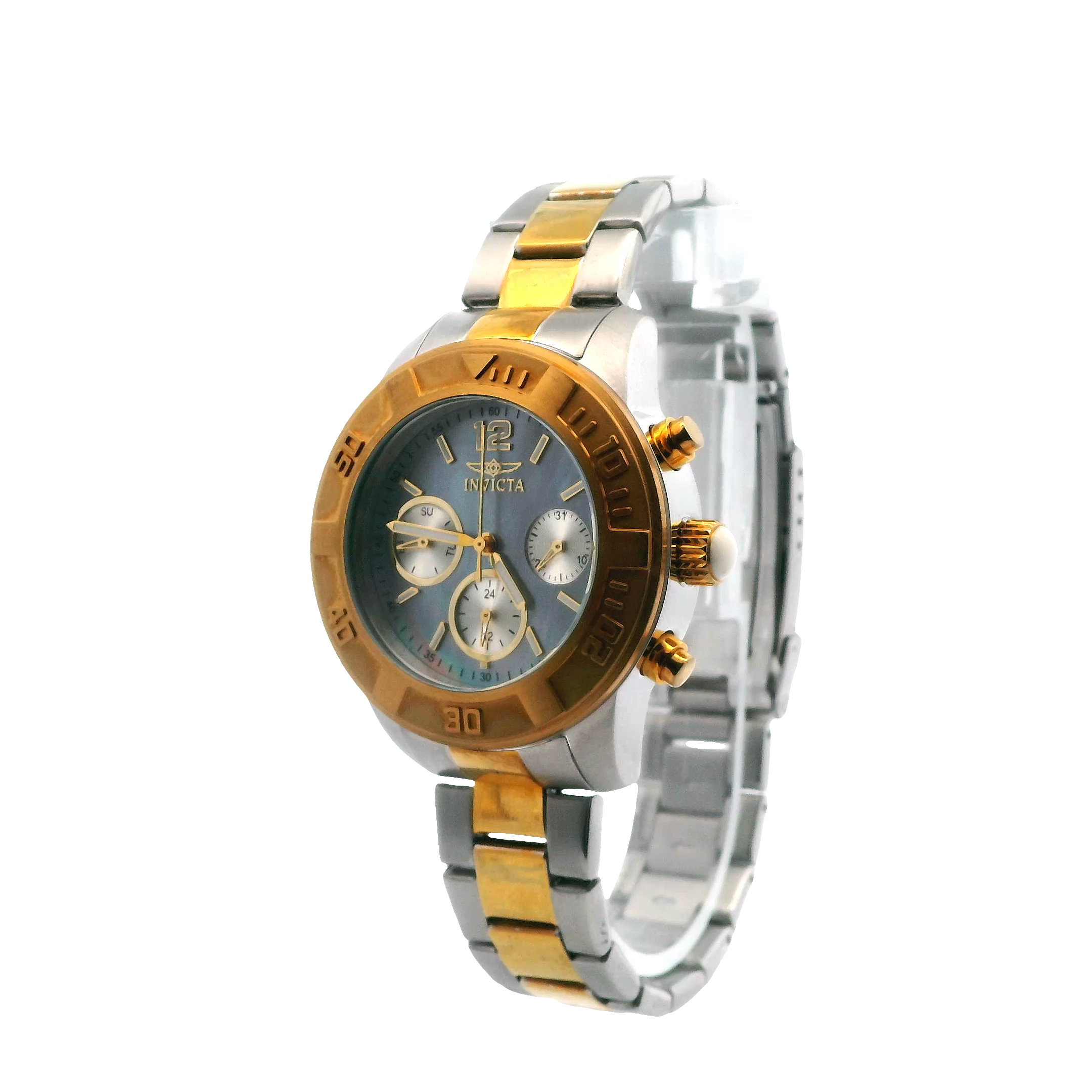 Invicta Angel Mother Of Pearl dial Two-Tone Women's Wrist Watch