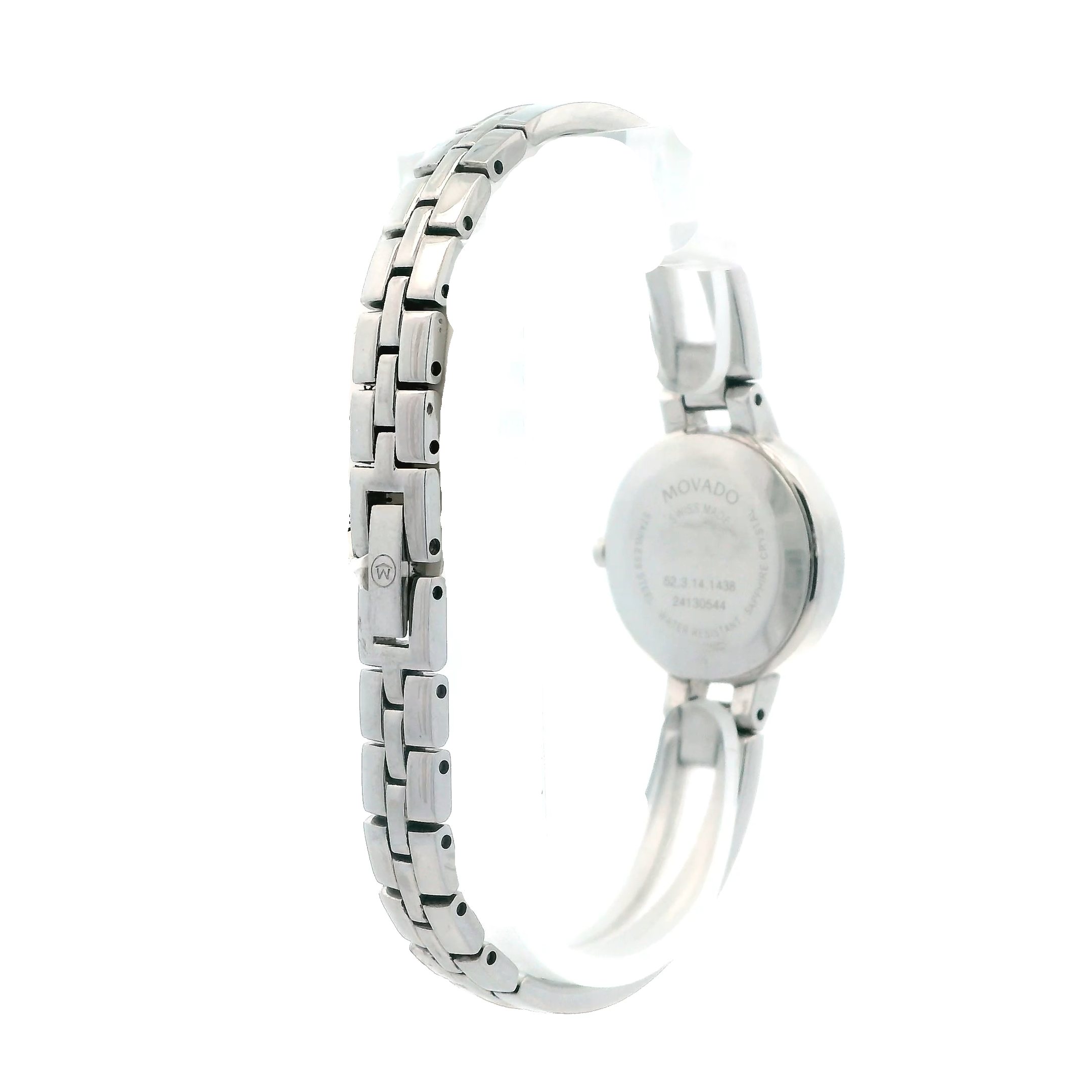 Movado Amorosa Stainless Steel Black Dial Quartz Analog Women's Watch