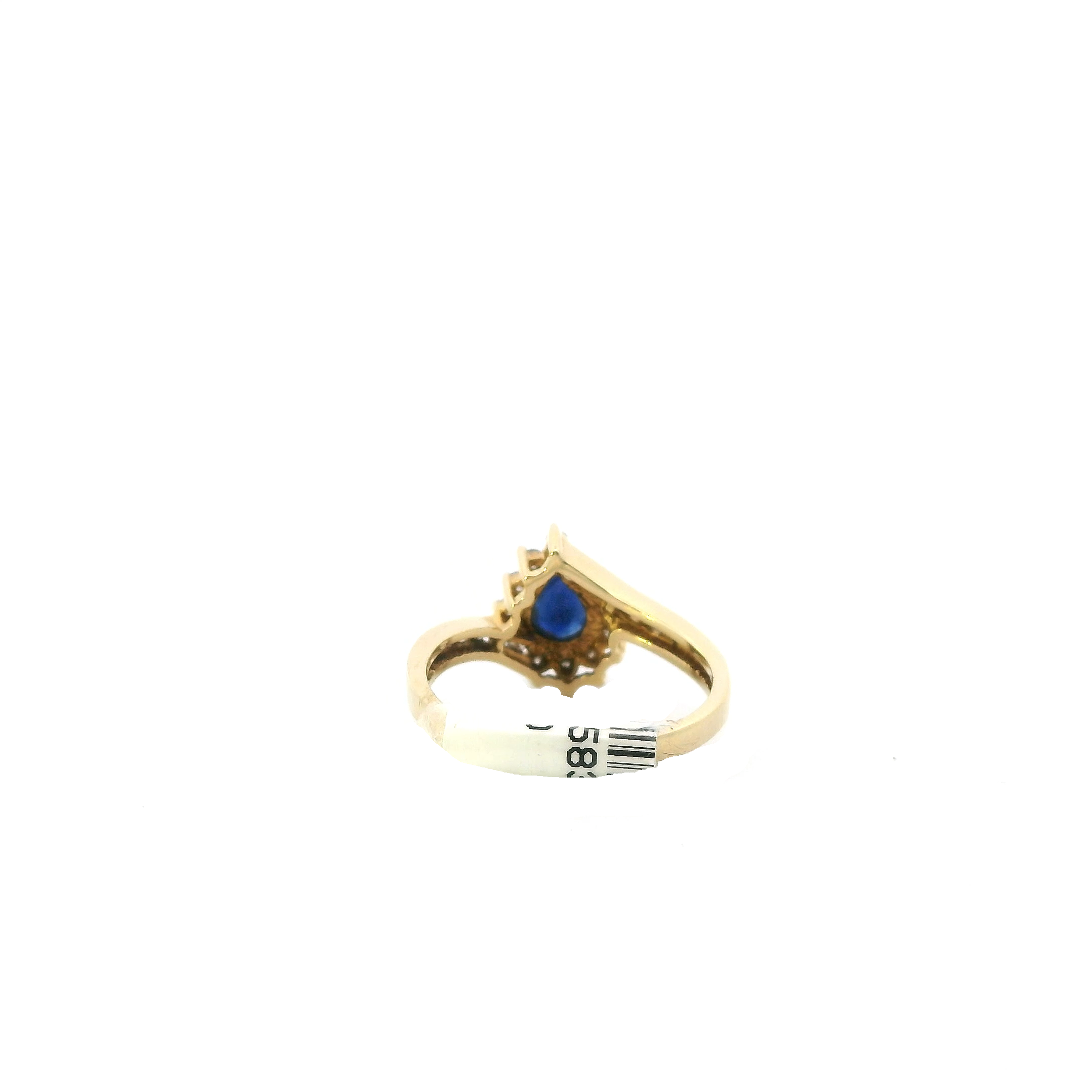 14K Yellow Gold Sapphire & Diamond Women's Ring -0.29ct