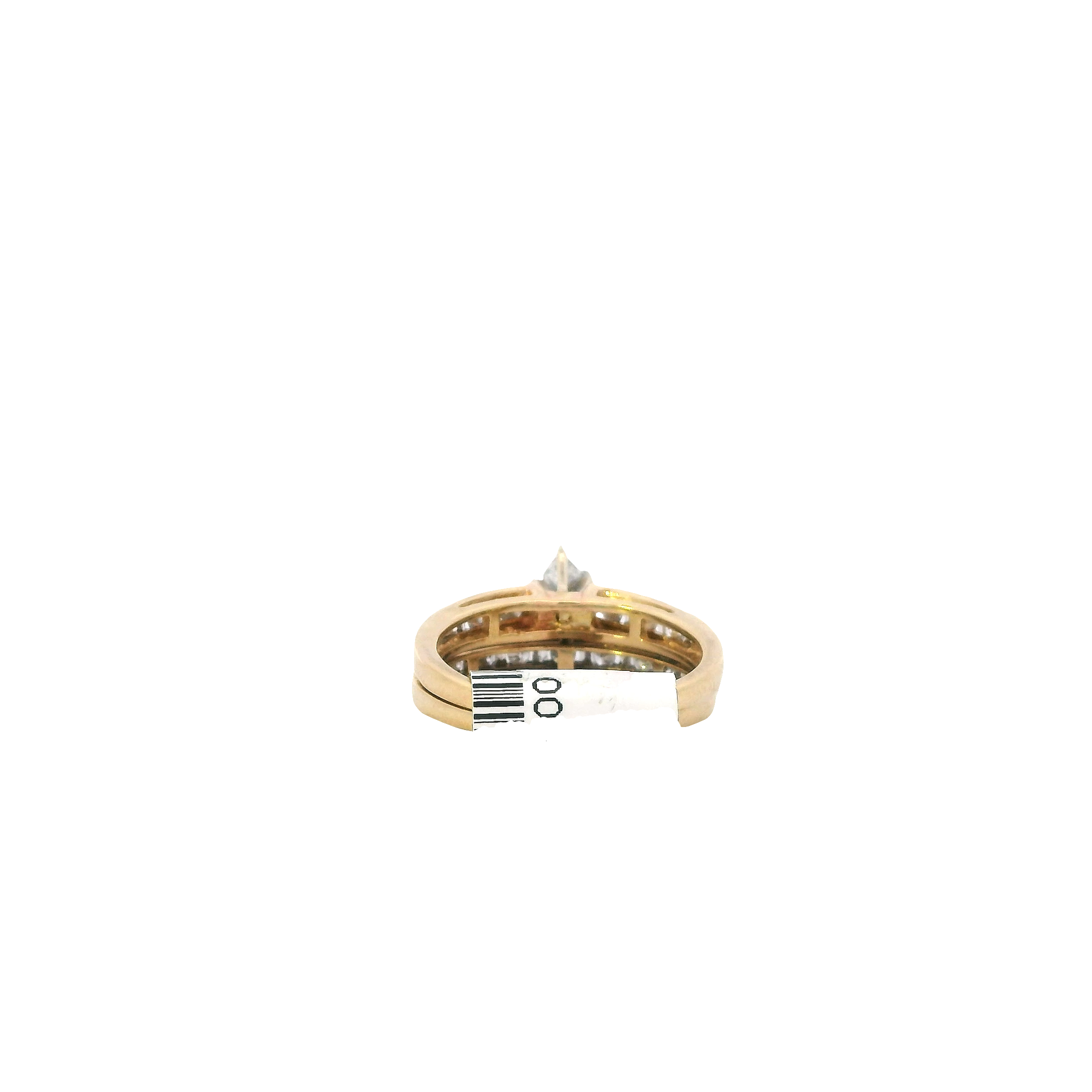 10K Yellow Gold Diamond Women's Engagement & Wedding Ring Set -0.69ct