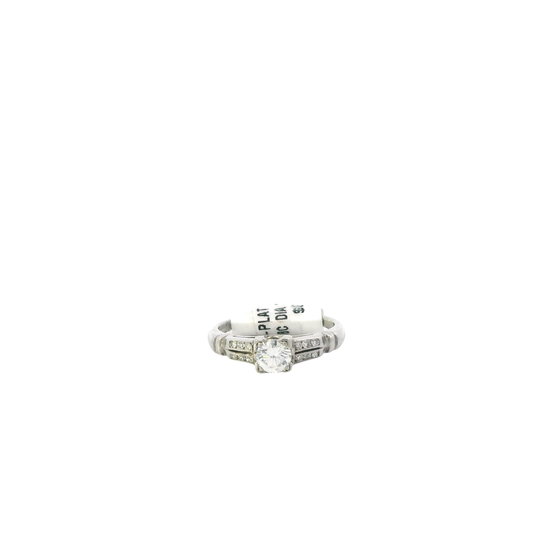 Platinum Diamond Women's Ring -0.42ct