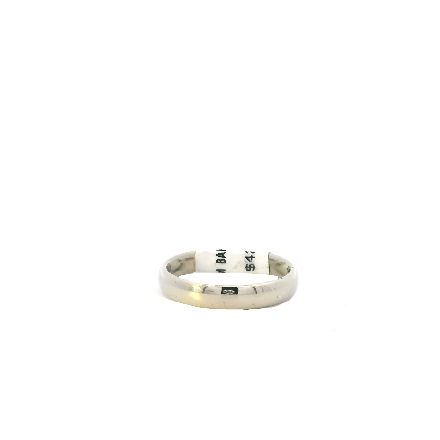 14K White Gold 4MM Men's Band