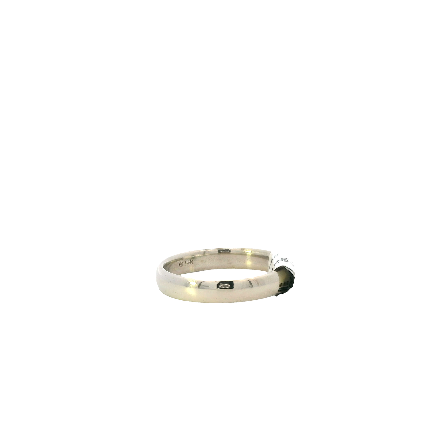 14K White Gold 4MM Men's Band