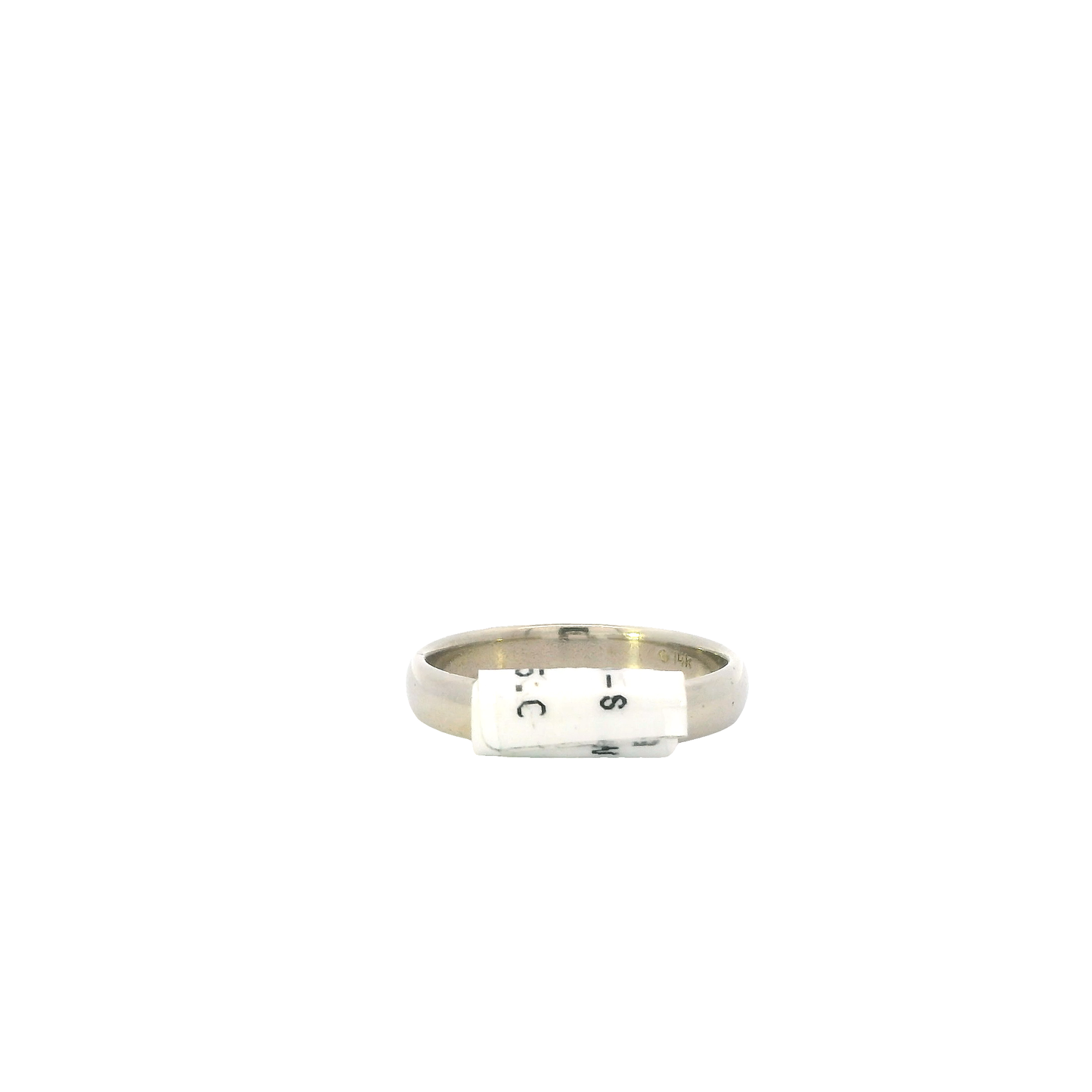 14K White Gold 4MM Men's Band