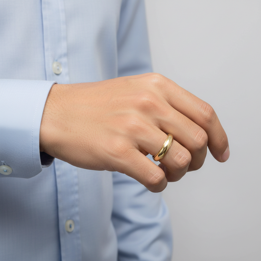 14K Yellow Gold 5MM Men's Band