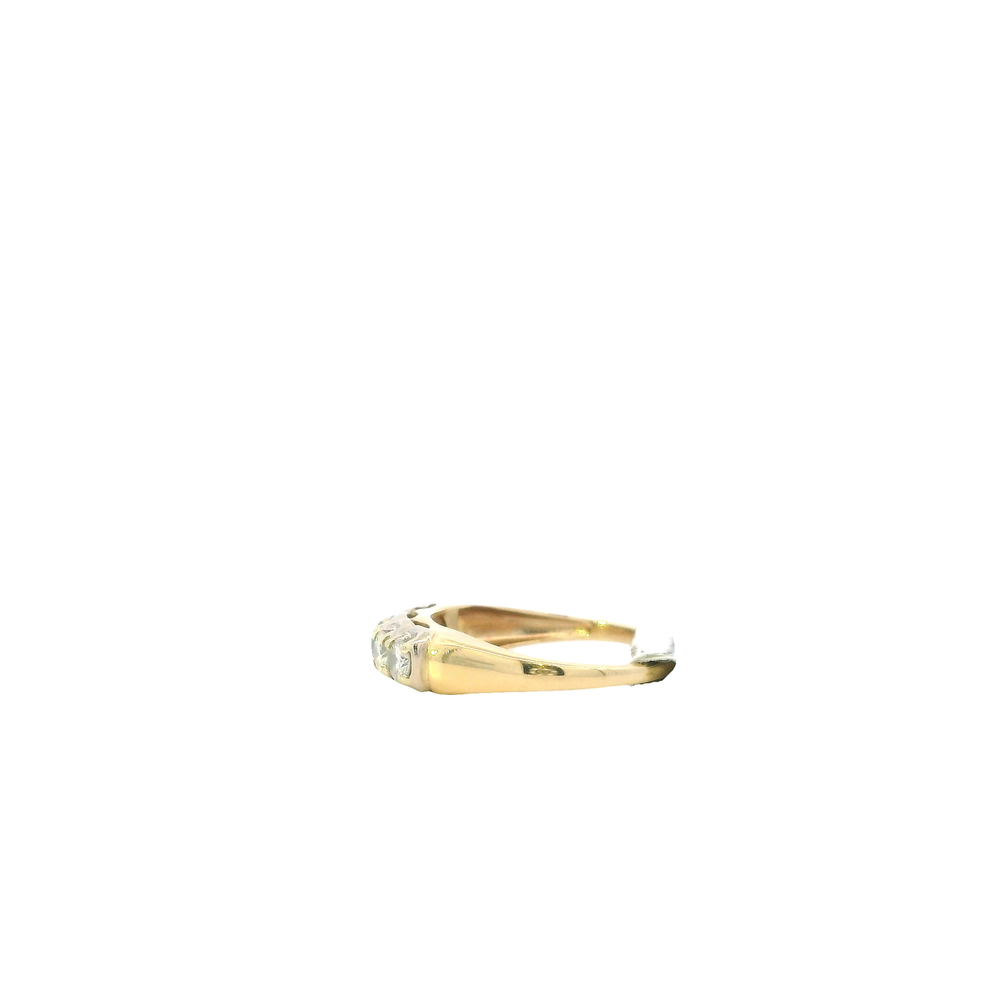 14K Yellow & White Gold Diamond Women's Ring -0.53ct