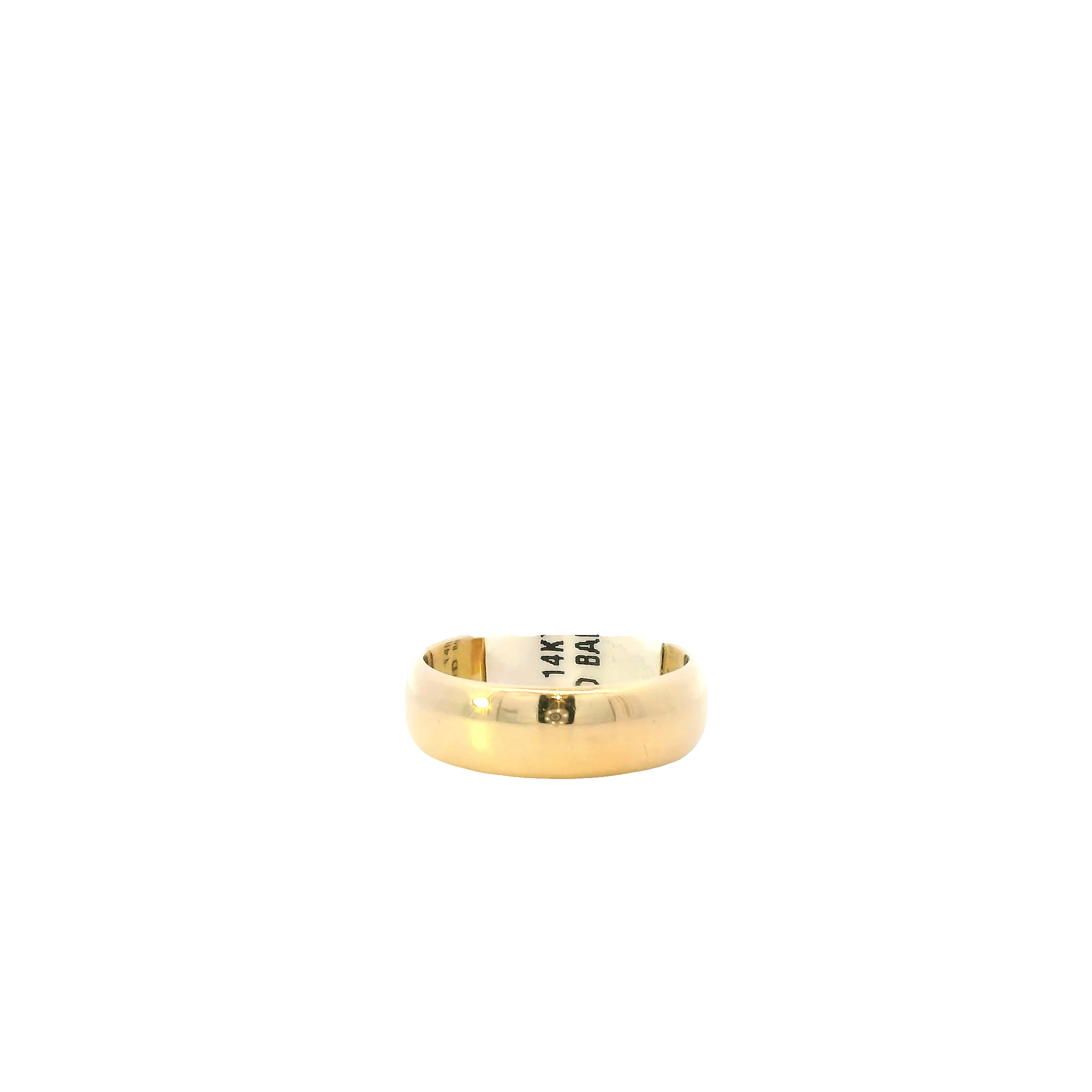 14K Yellow Gold 6MM Solid Women's Band