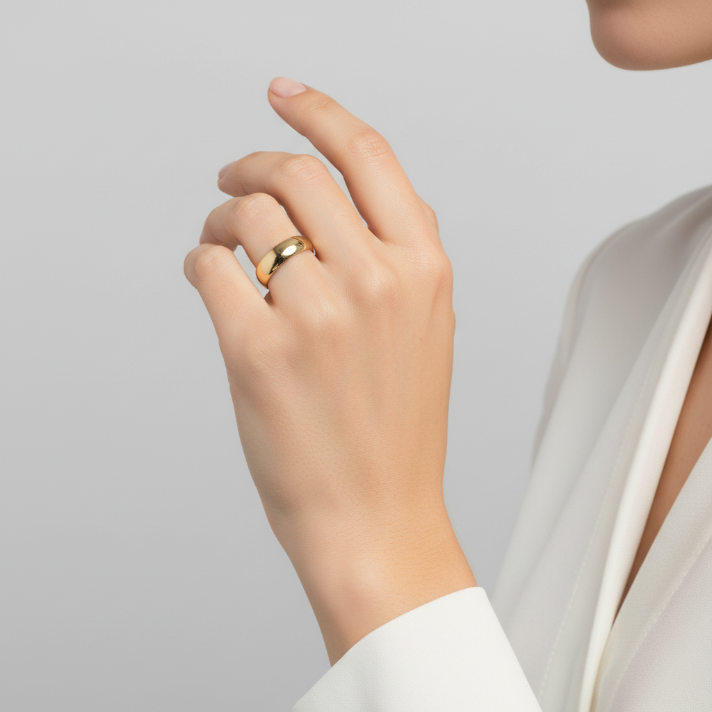14K Yellow Gold 6MM Solid Women's Band