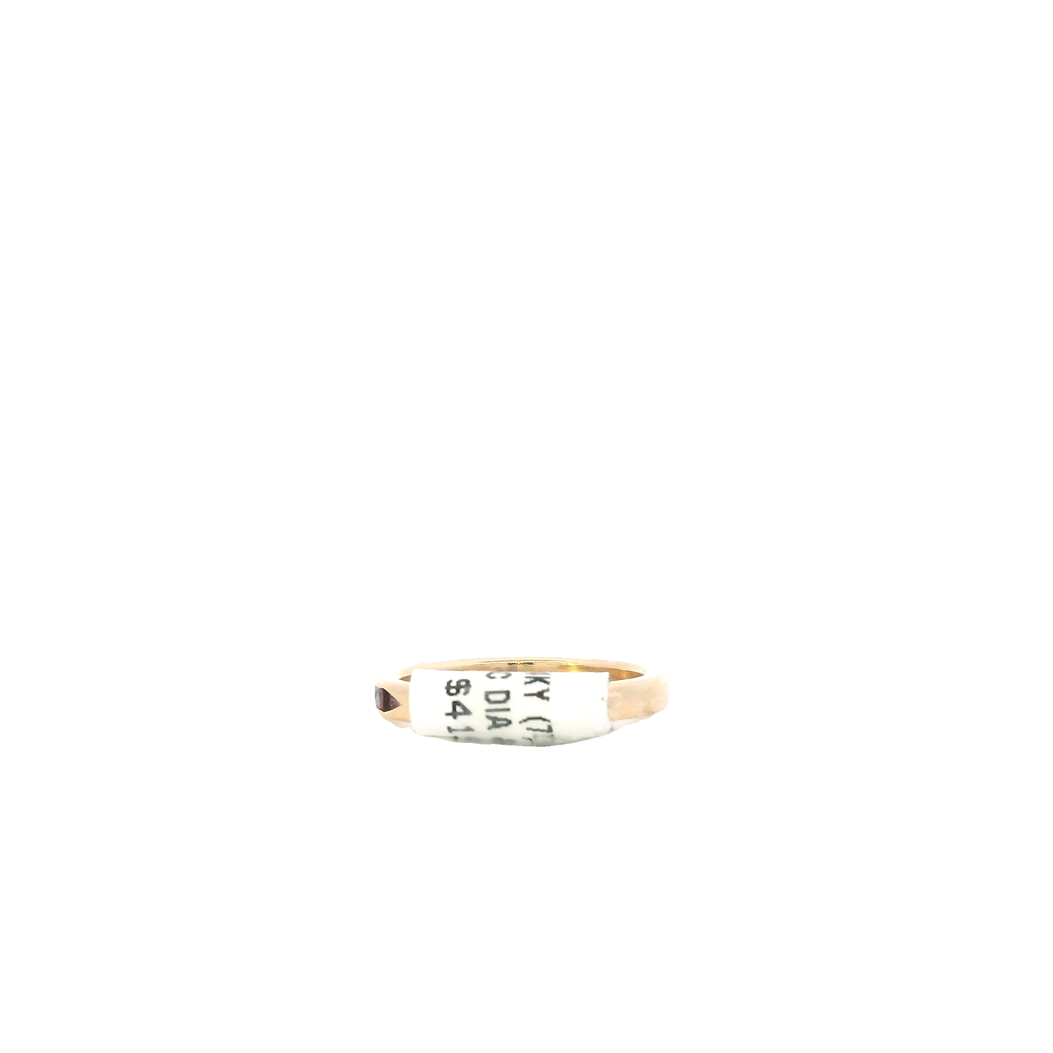 14K Yellow Gold Diamond & Ruby Women's Ring -0.24ct