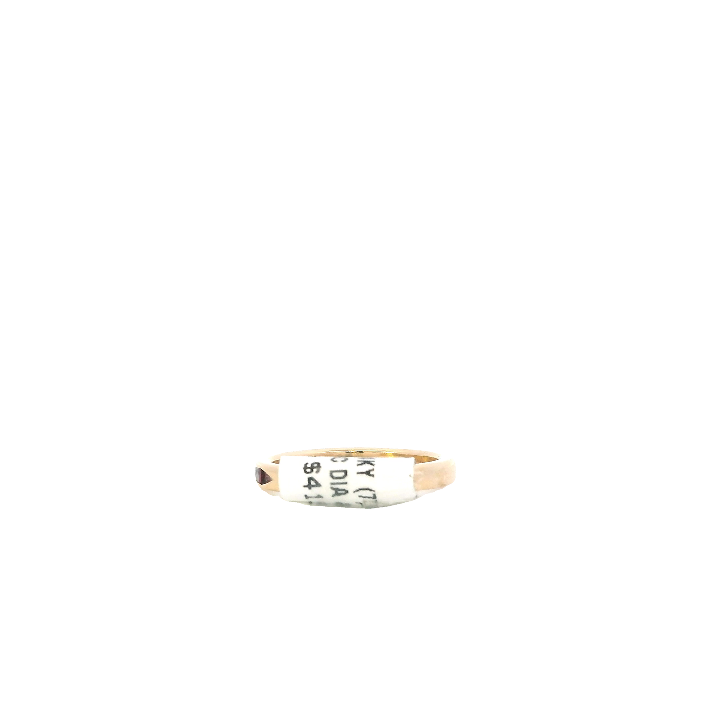 14K Yellow Gold Diamond & Ruby Women's Ring -0.24ct