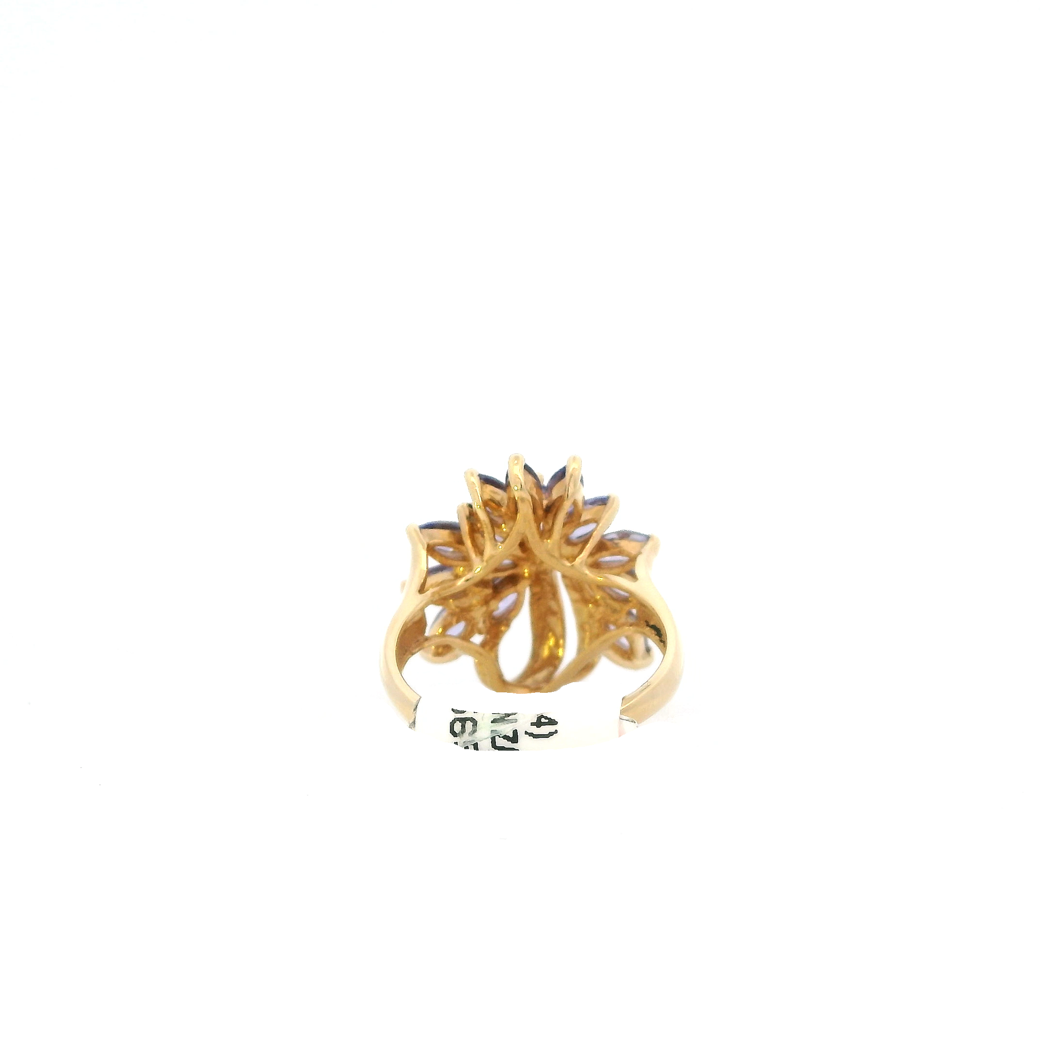 14K Yellow Gold Marquise Tanzanite Women's Ring