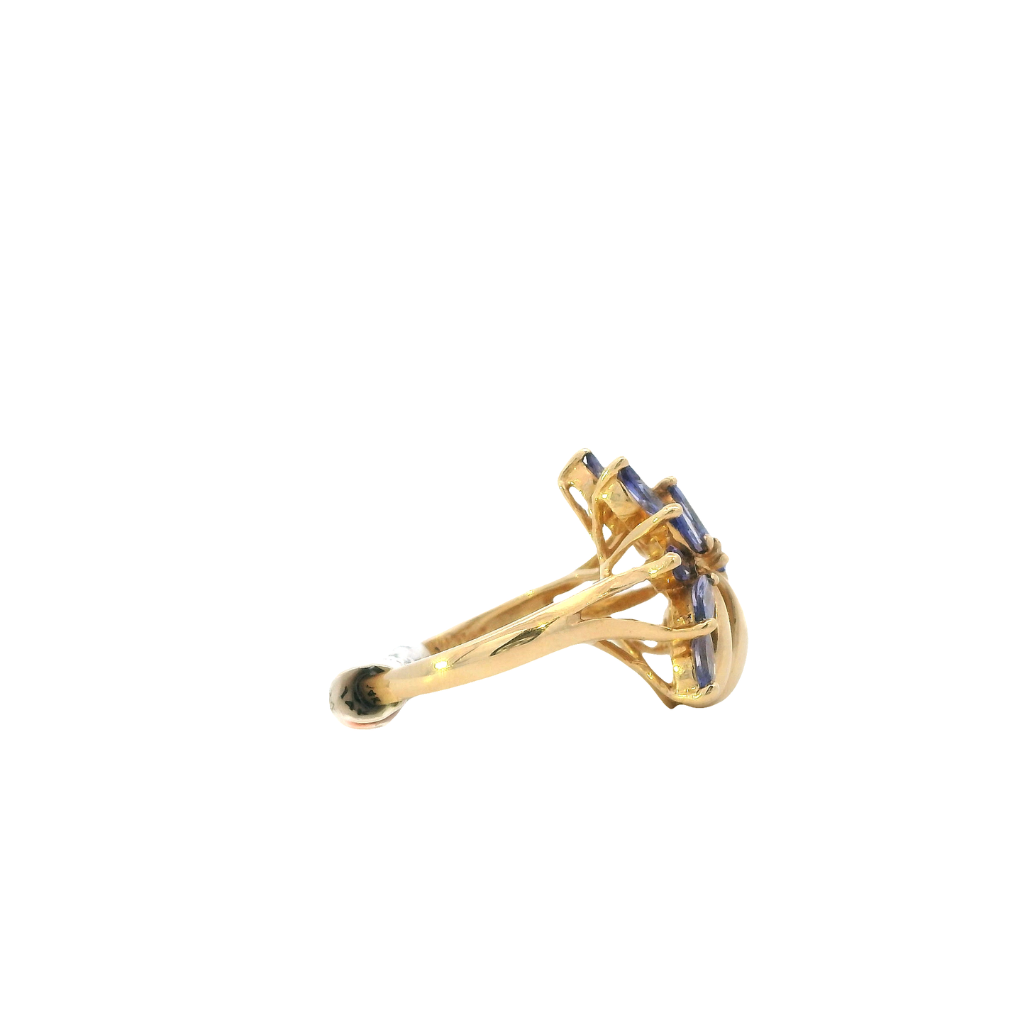 14K Yellow Gold Marquise Tanzanite Women's Ring