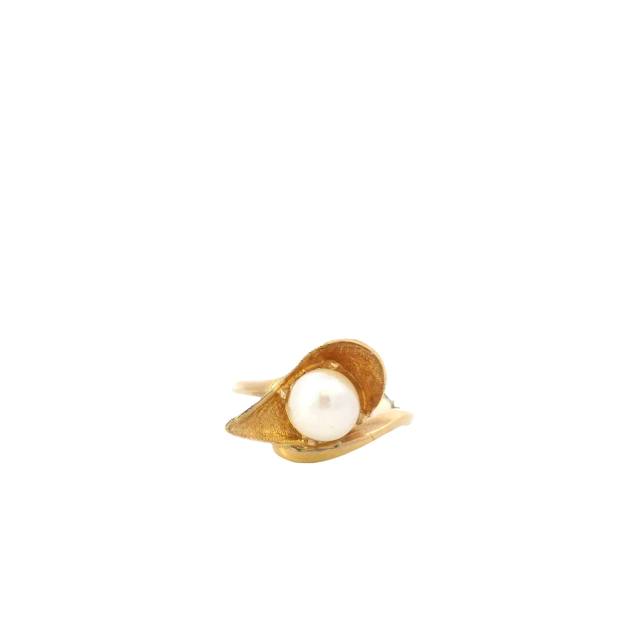 14K Yellow Gold Akoya Pearl Women's Ring
